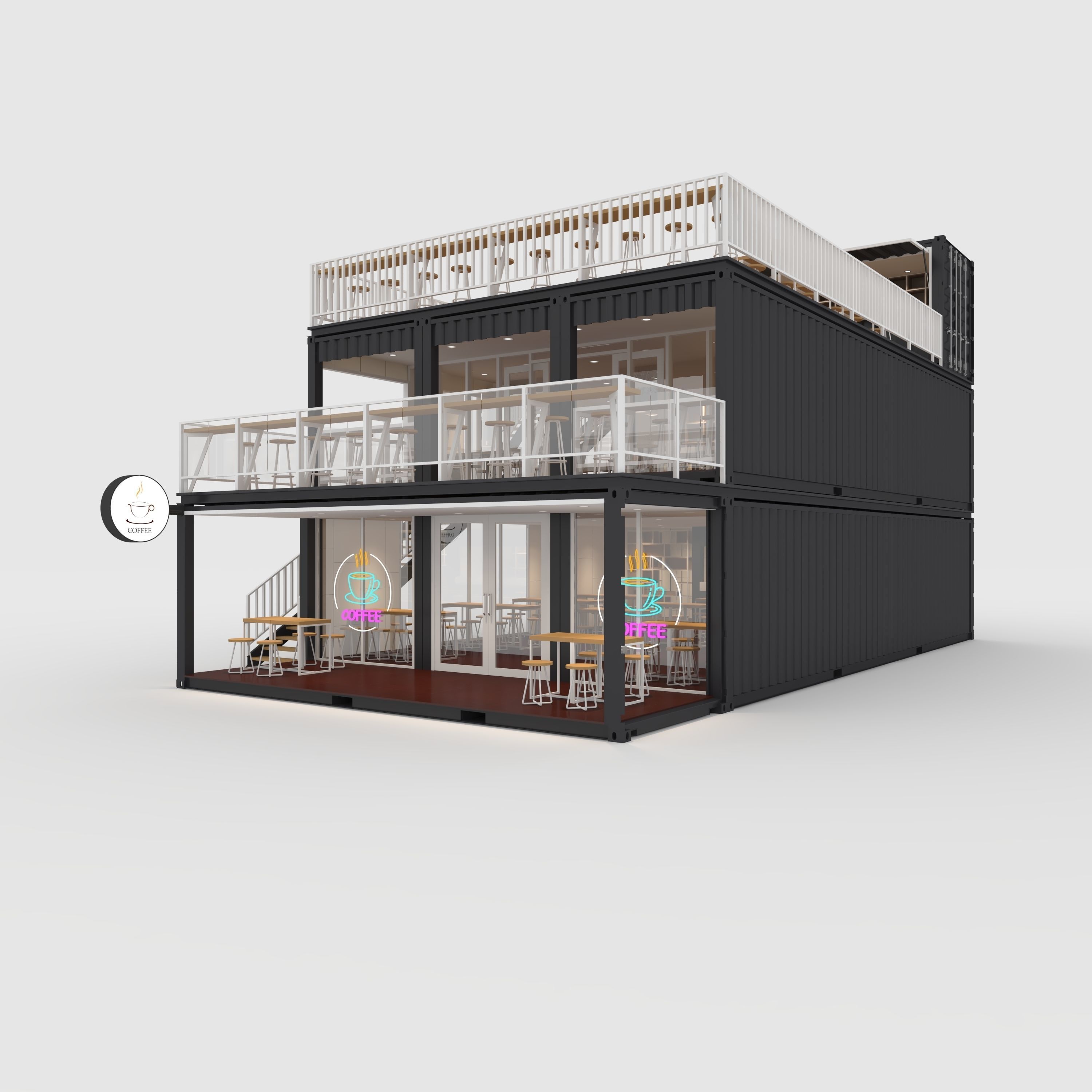 Container Cafe 10 3D model_4