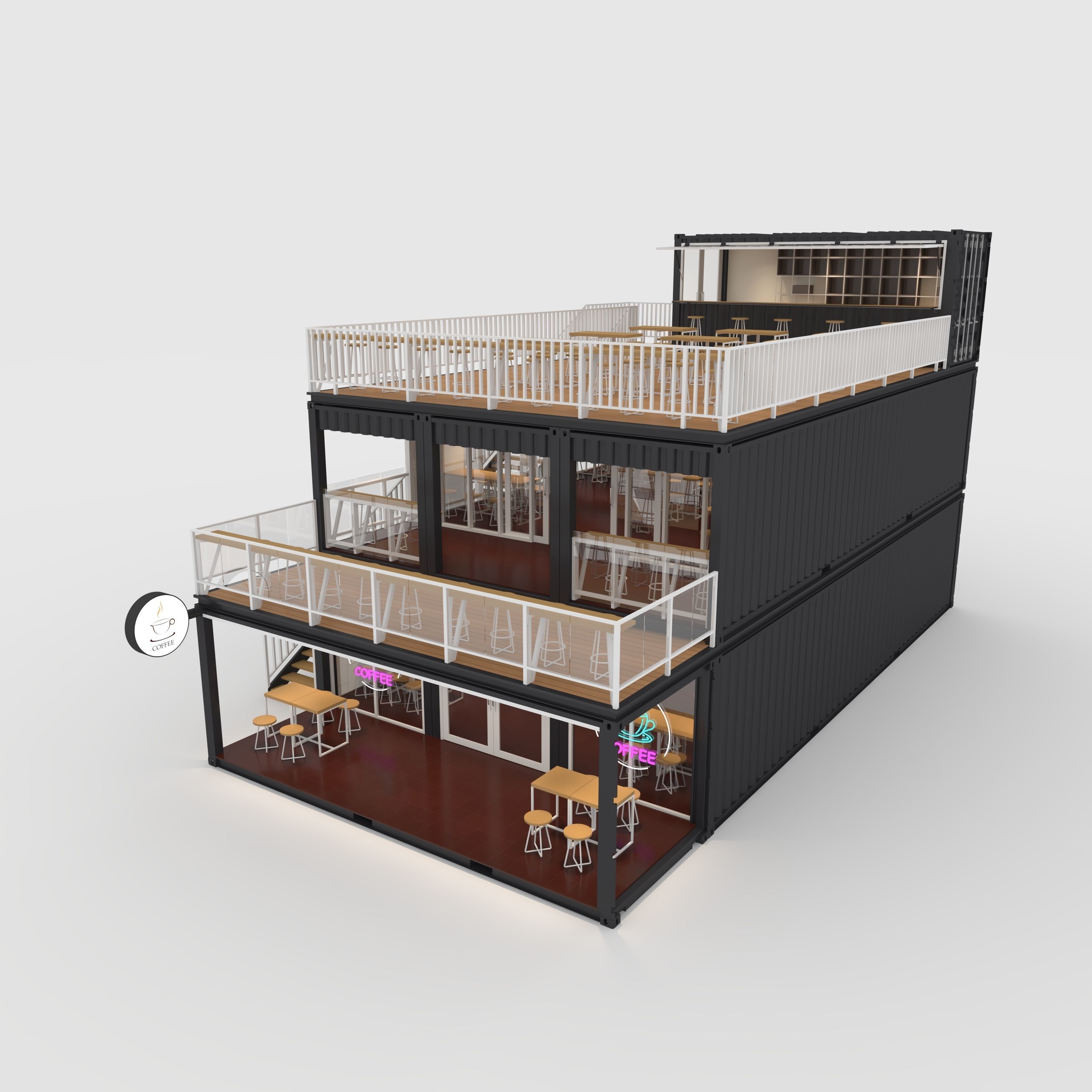 Container Cafe 10 3D model_14