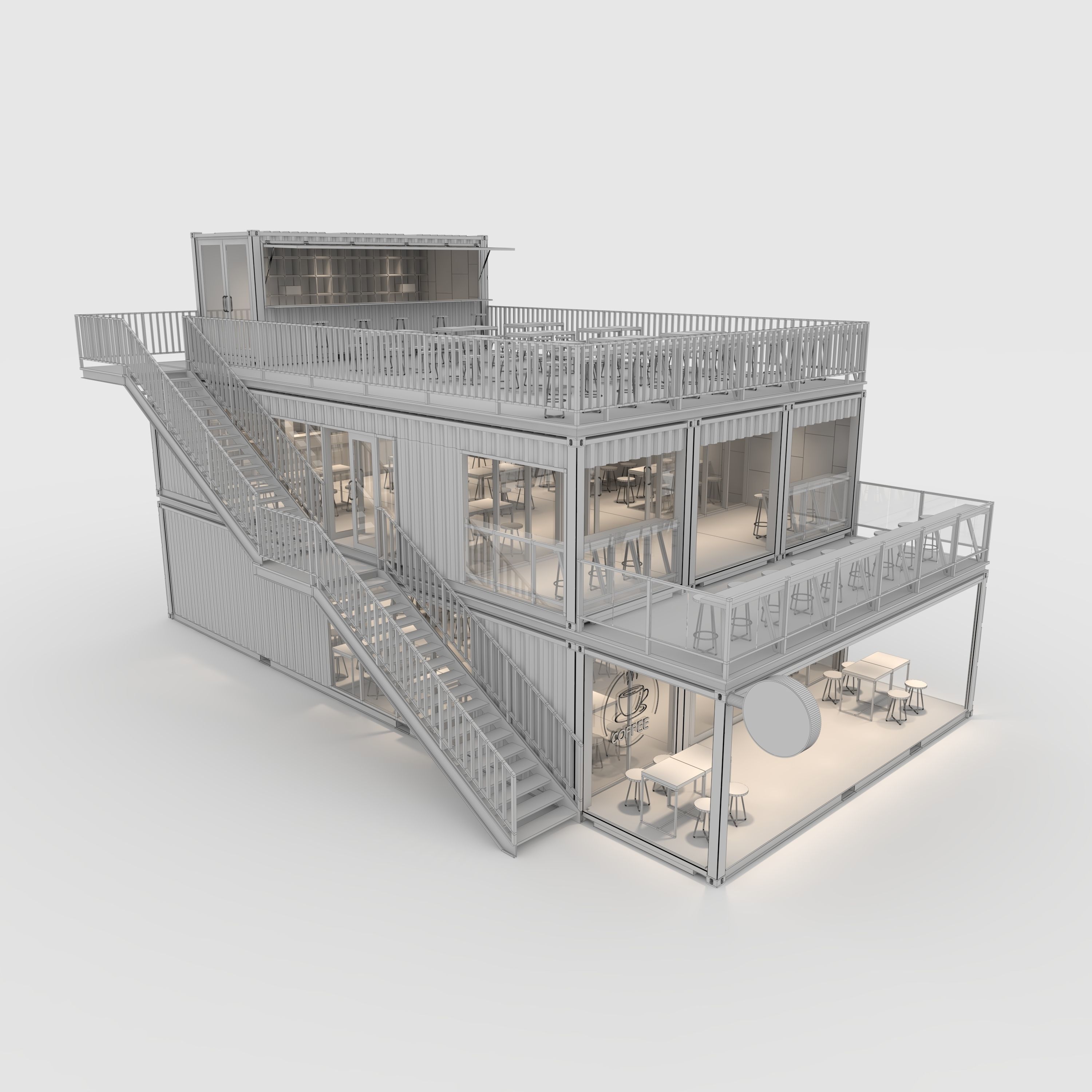 Container Cafe 10 3D model_11