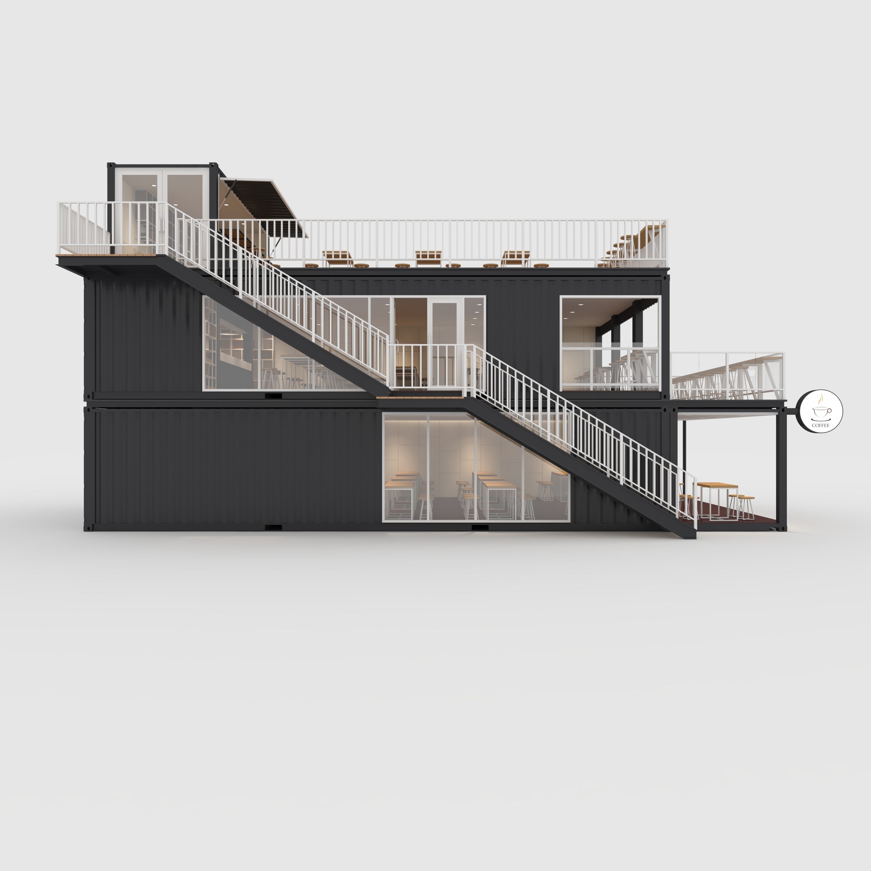 Container Cafe 10 3D model_8