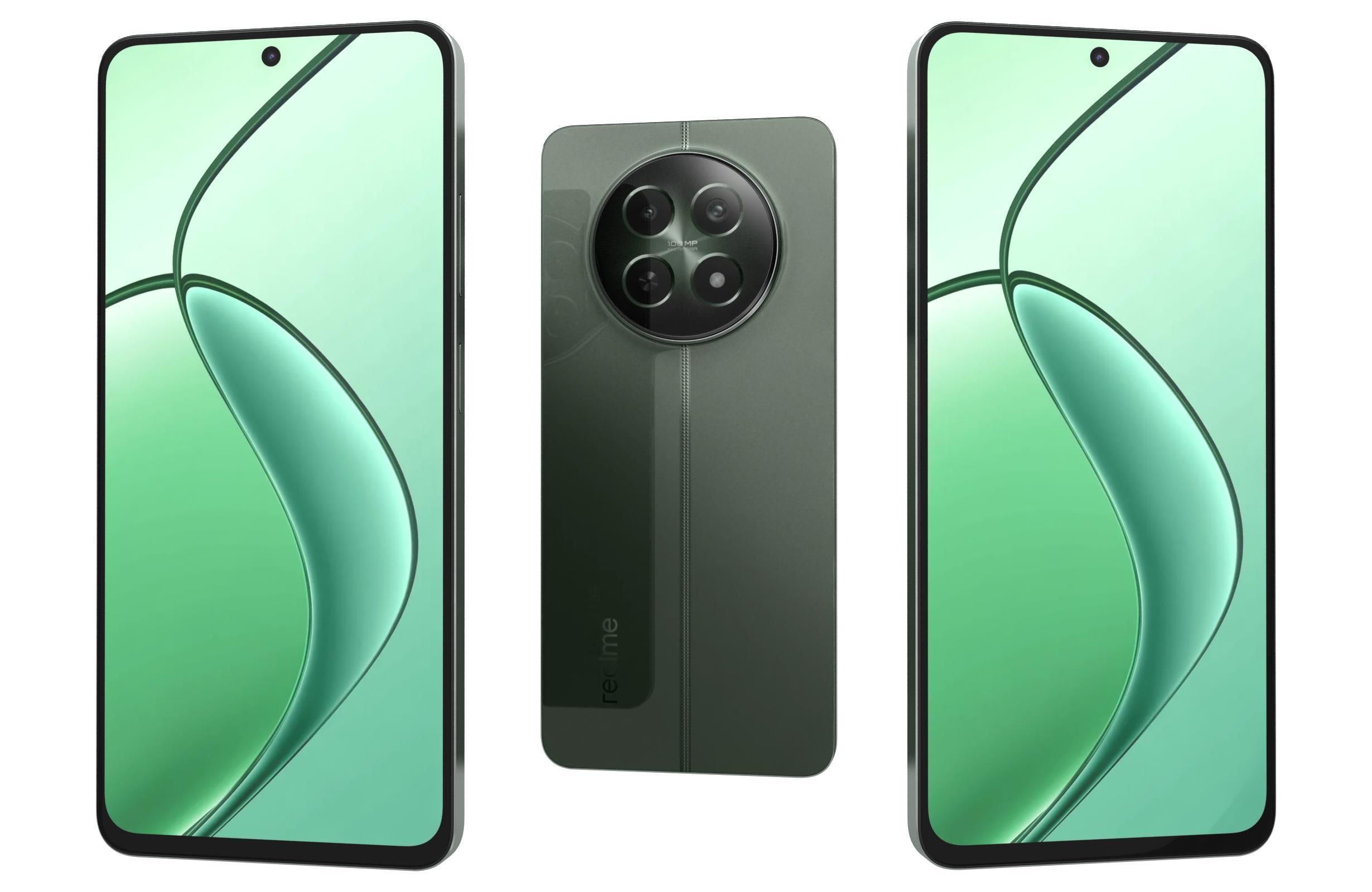 Realme 12 5G Green And Violet 3D model_2