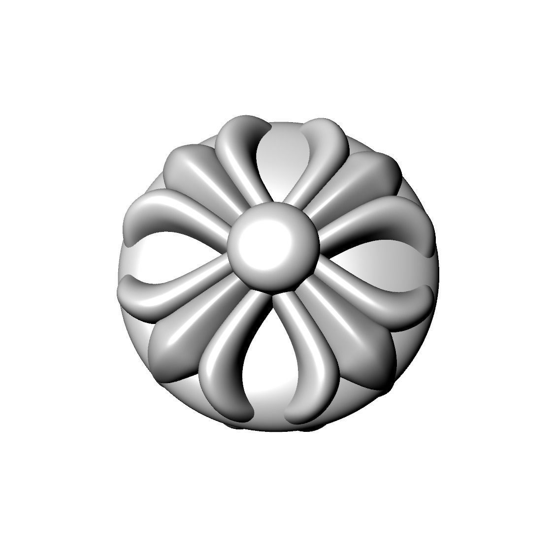 CHROME HEART BALL  3D print model_1