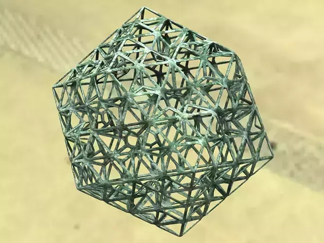 Wireframe Shape Icosahedron Flake 3D print model