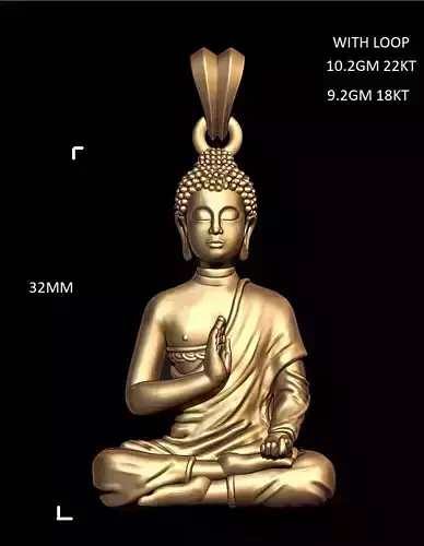 Budha pendant 3D print model