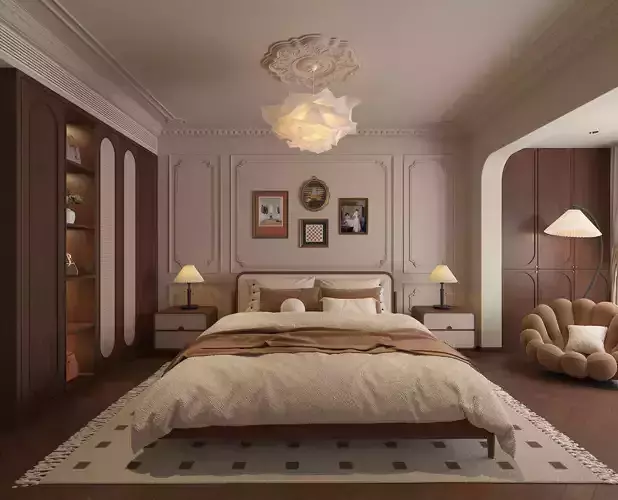 Modern French style bedroom