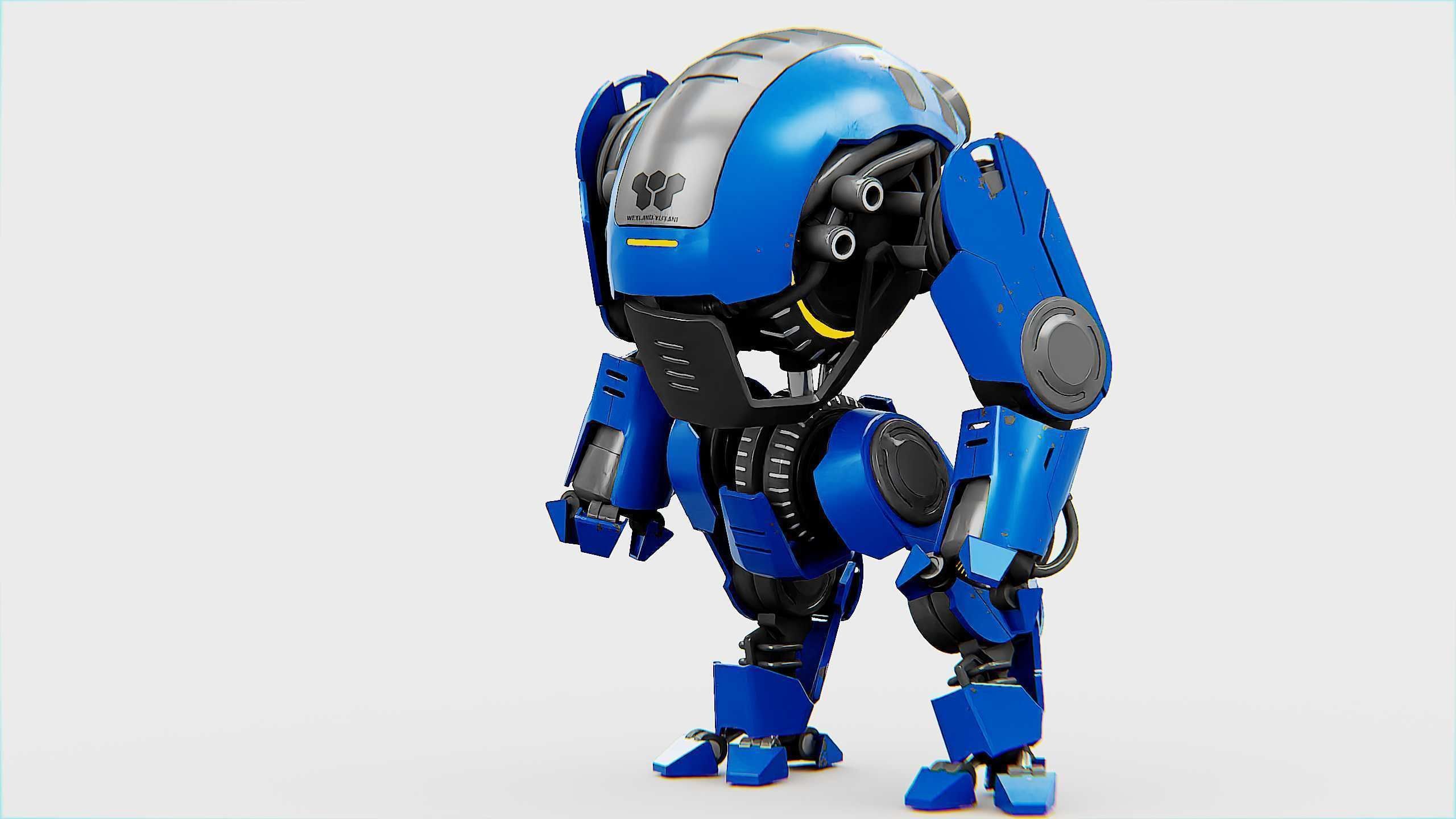 NEMO FIGHTER BOT Rigged for Unreal Engine - Unity - MIXAMO 3D model_8