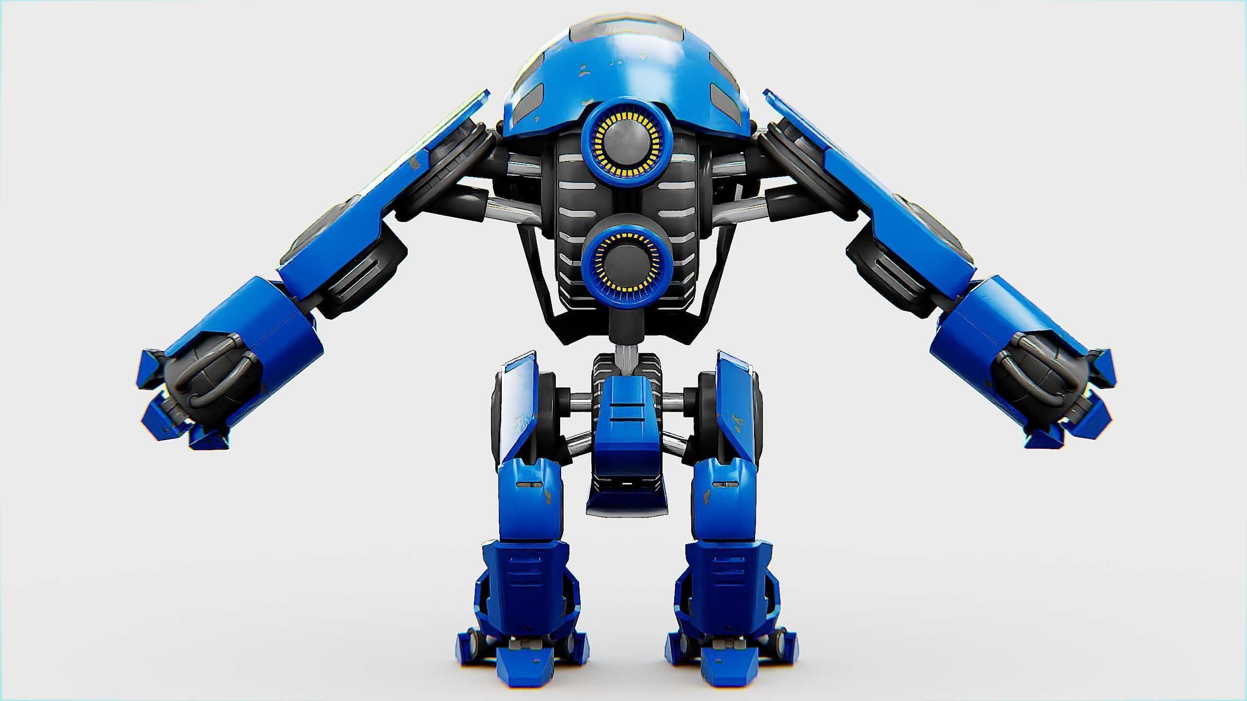 NEMO FIGHTER BOT Rigged for Unreal Engine - Unity - MIXAMO 3D model_27