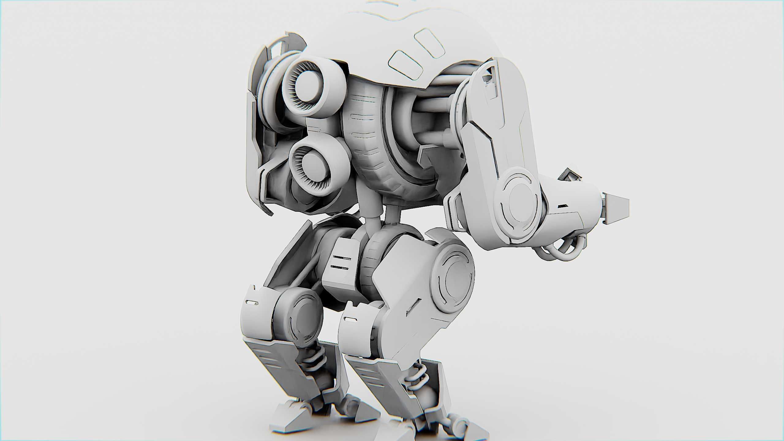NEMO FIGHTER BOT Rigged for Unreal Engine - Unity - MIXAMO 3D model_36
