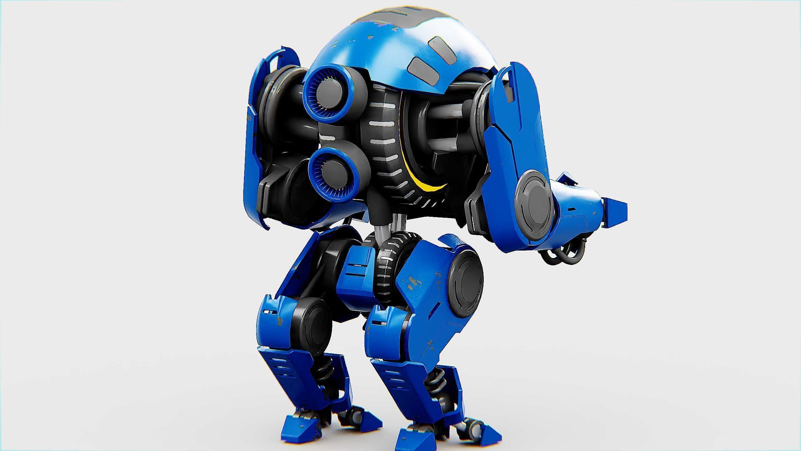 NEMO FIGHTER BOT Rigged for Unreal Engine - Unity - MIXAMO 3D model_30