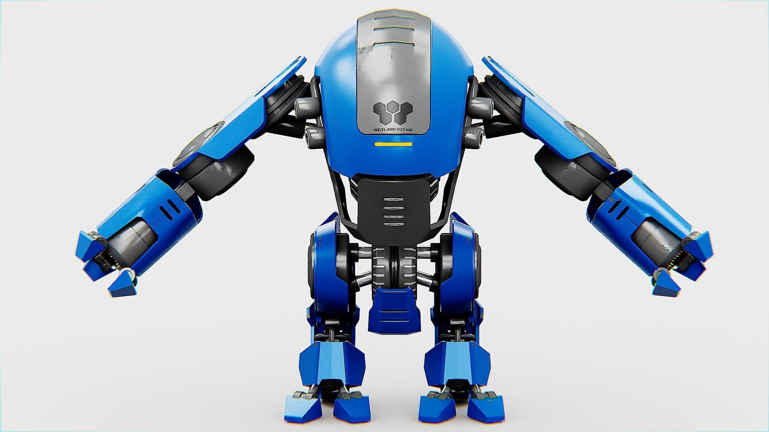 NEMO FIGHTER BOT Rigged for Unreal Engine - Unity - MIXAMO 3D model_26