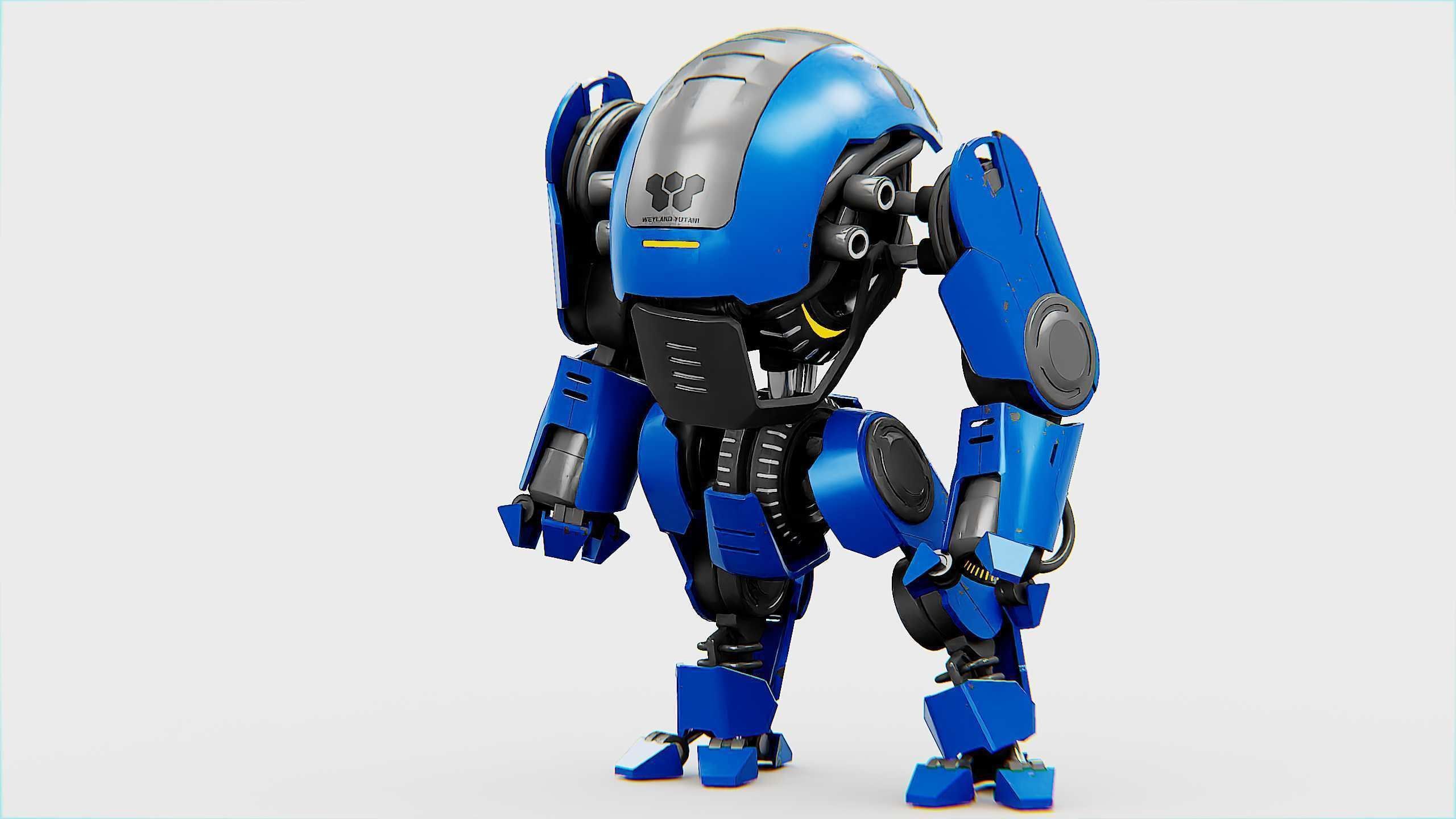 NEMO FIGHTER BOT Rigged for Unreal Engine - Unity - MIXAMO 3D model_7