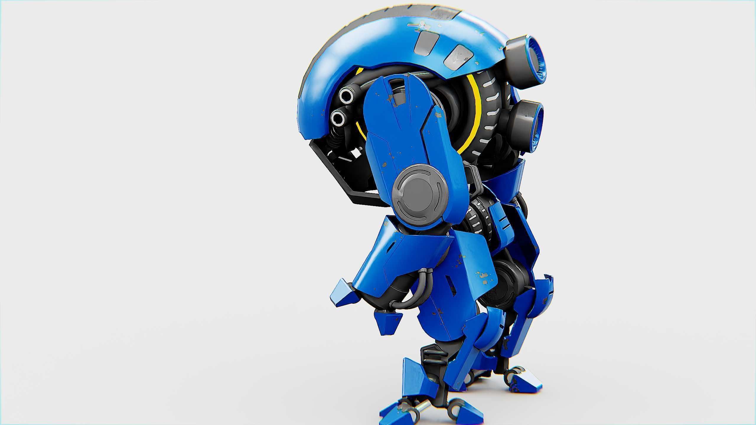 NEMO FIGHTER BOT Rigged for Unreal Engine - Unity - MIXAMO 3D model_13