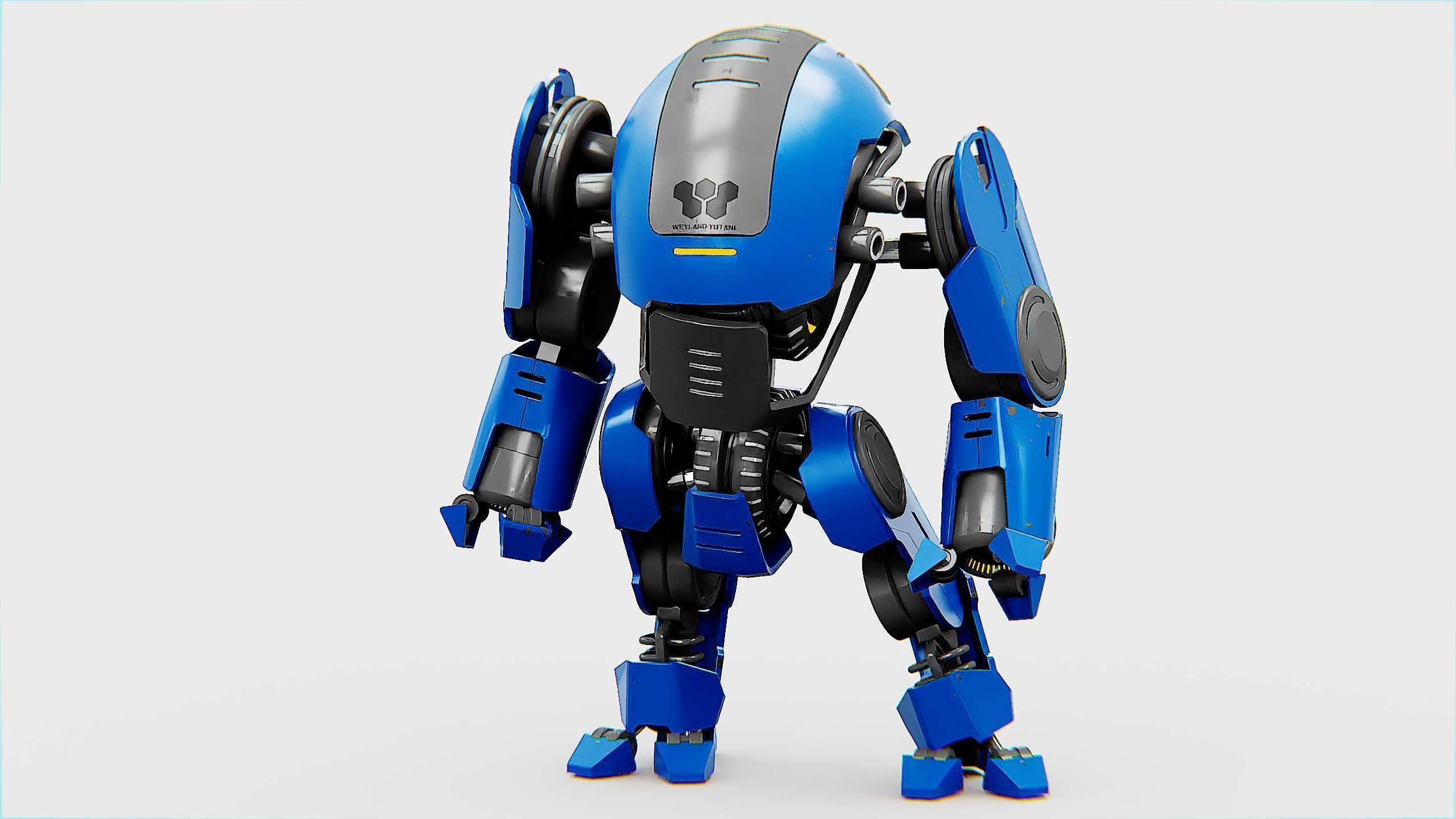 NEMO FIGHTER BOT Rigged for Unreal Engine - Unity - MIXAMO 3D model_6