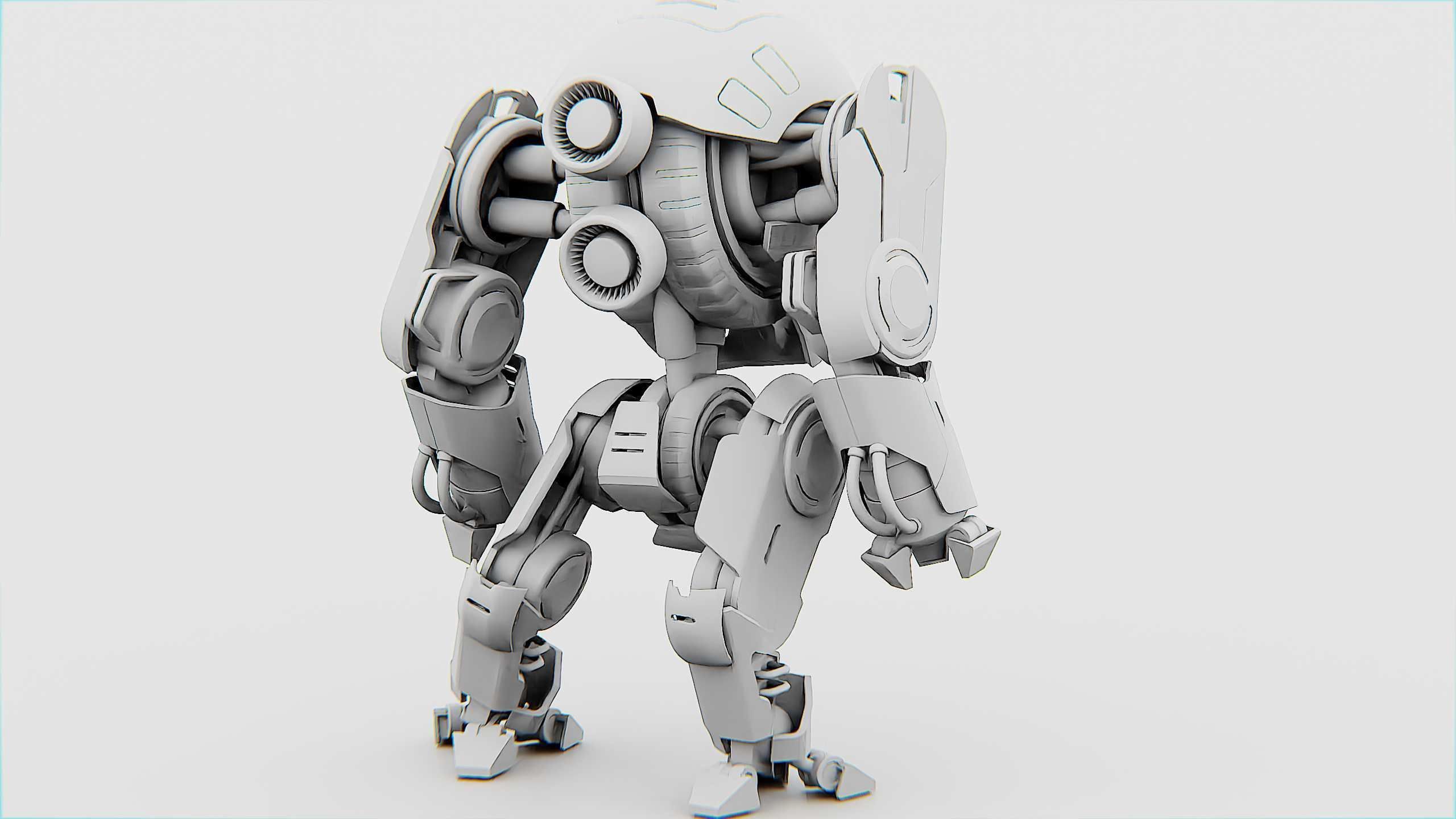 NEMO FIGHTER BOT Rigged for Unreal Engine - Unity - MIXAMO 3D model_33