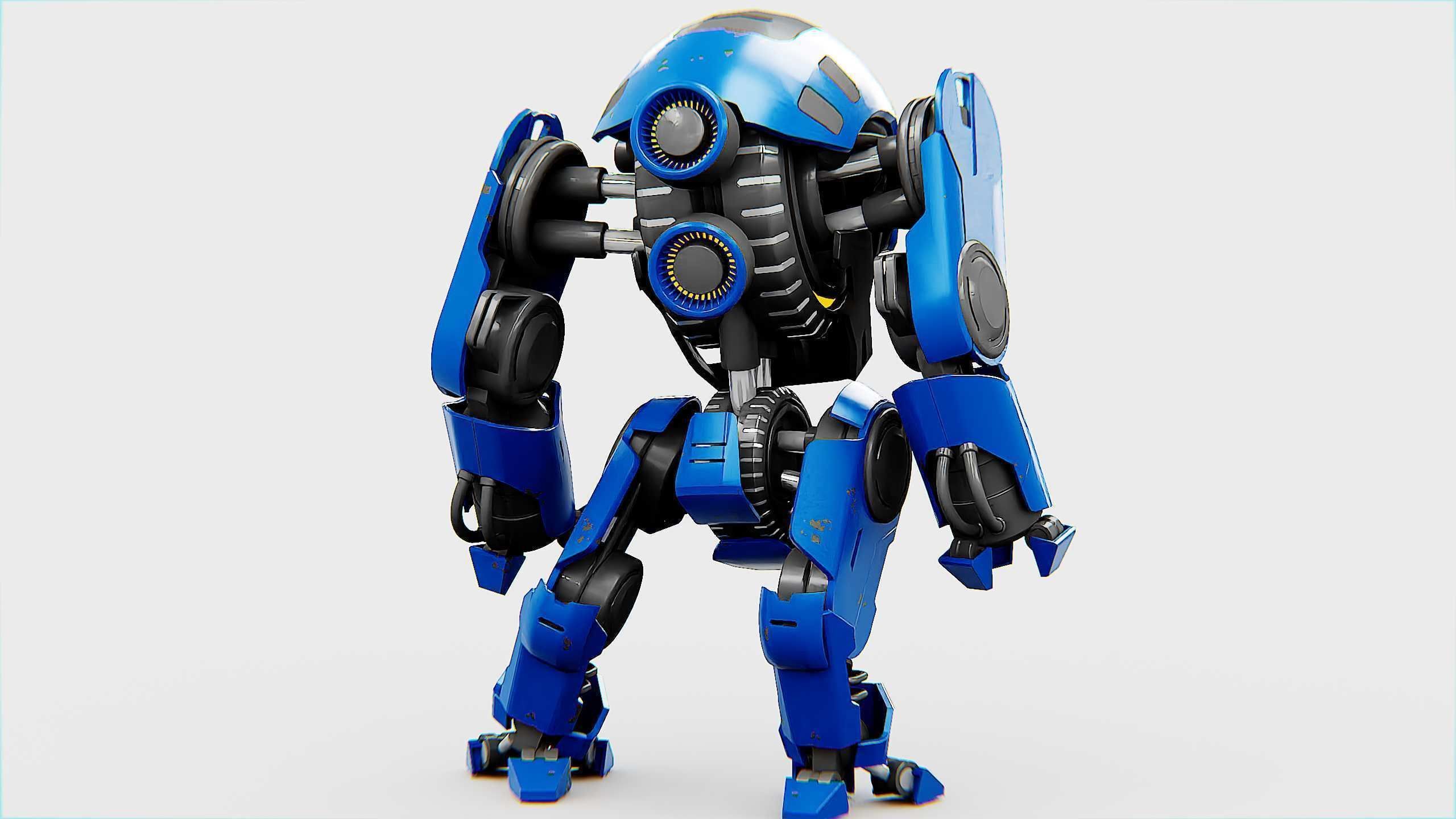 NEMO FIGHTER BOT Rigged for Unreal Engine - Unity - MIXAMO 3D model_17