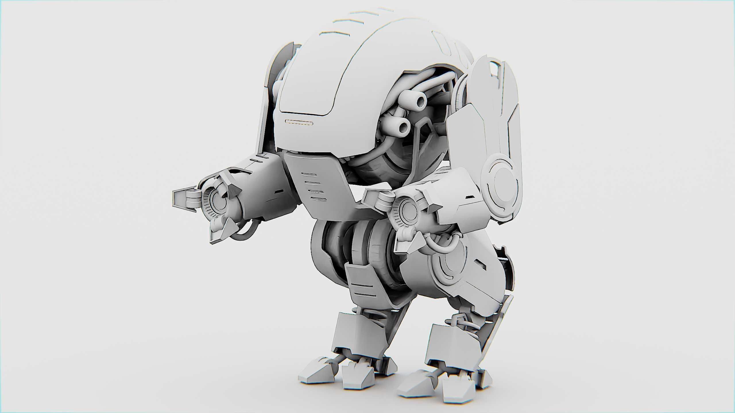 NEMO FIGHTER BOT Rigged for Unreal Engine - Unity - MIXAMO 3D model_35