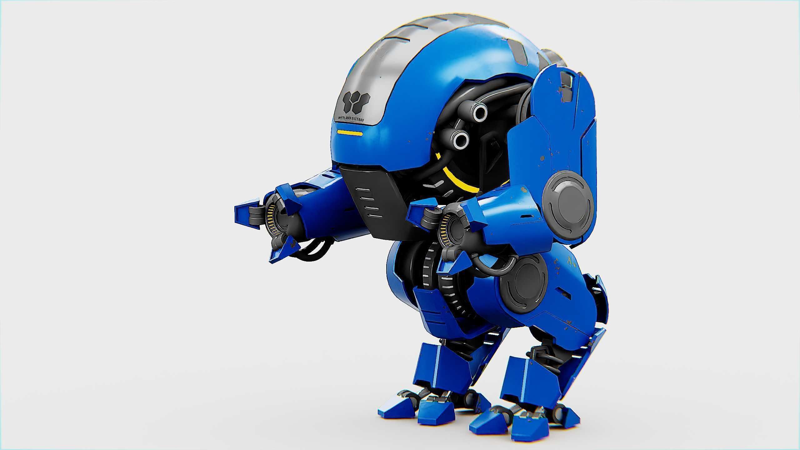 NEMO FIGHTER BOT Rigged for Unreal Engine - Unity - MIXAMO 3D model_29