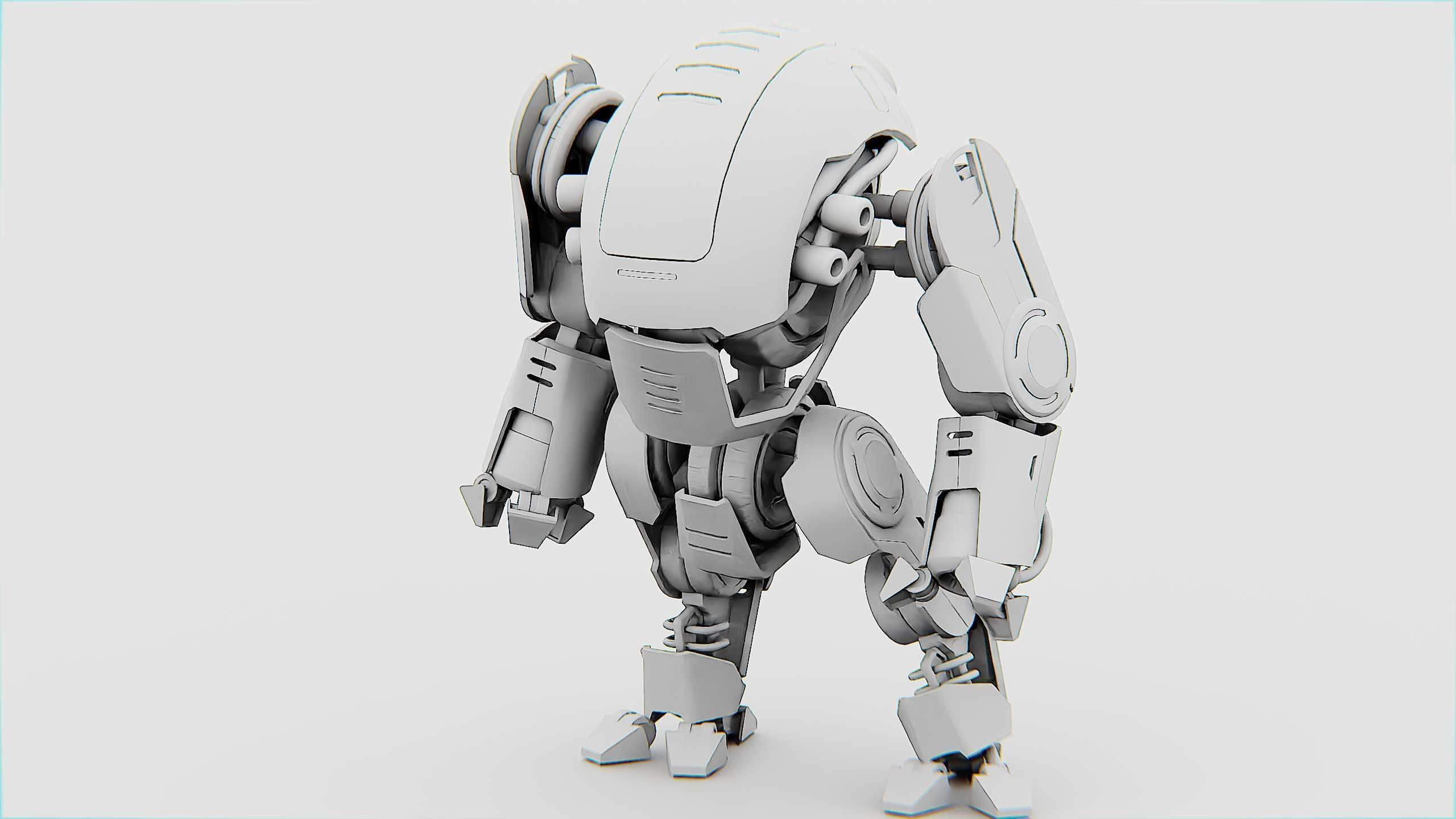 NEMO FIGHTER BOT Rigged for Unreal Engine - Unity - MIXAMO 3D model_32