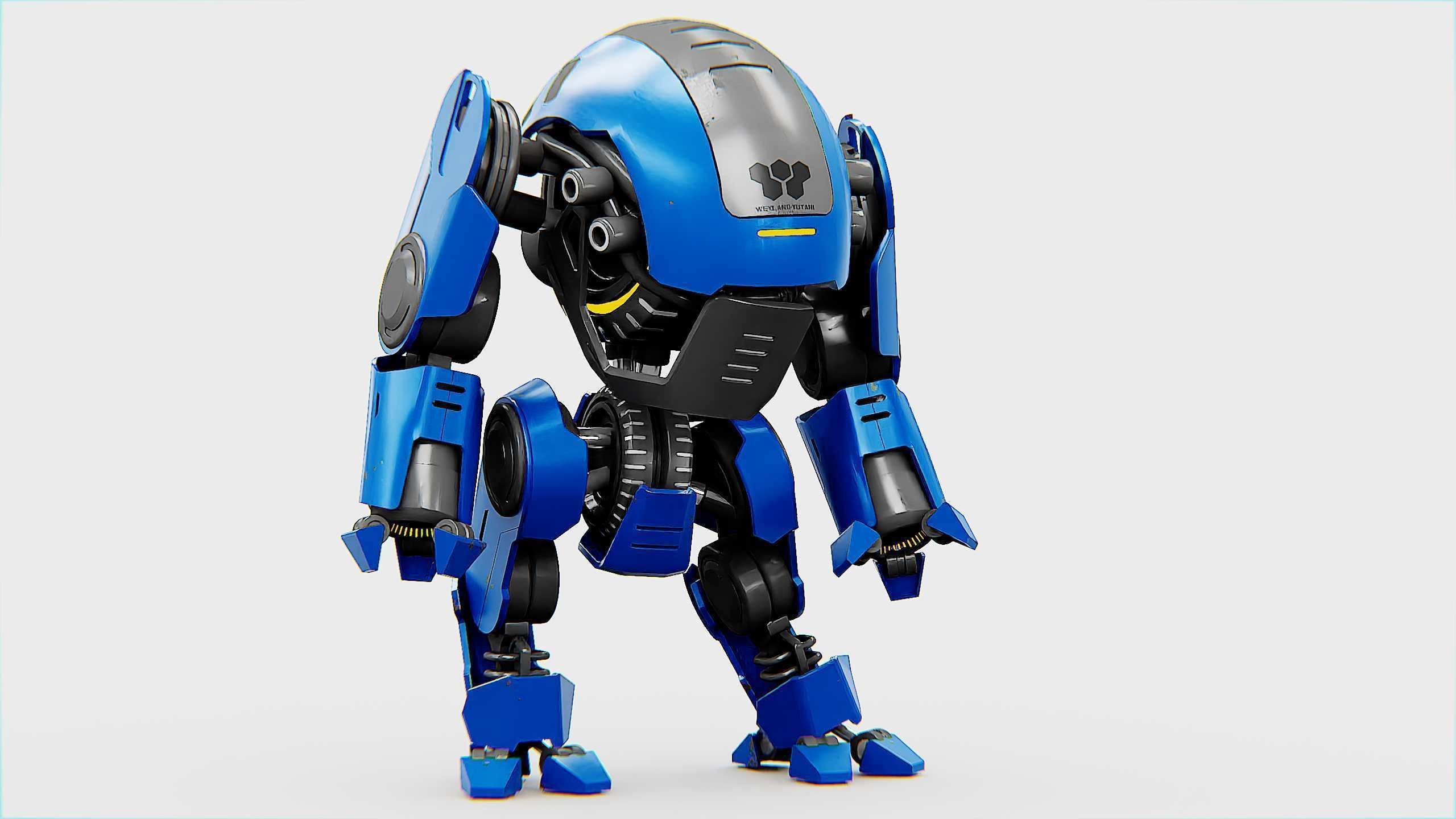 NEMO FIGHTER BOT Rigged for Unreal Engine - Unity - MIXAMO 3D model_3