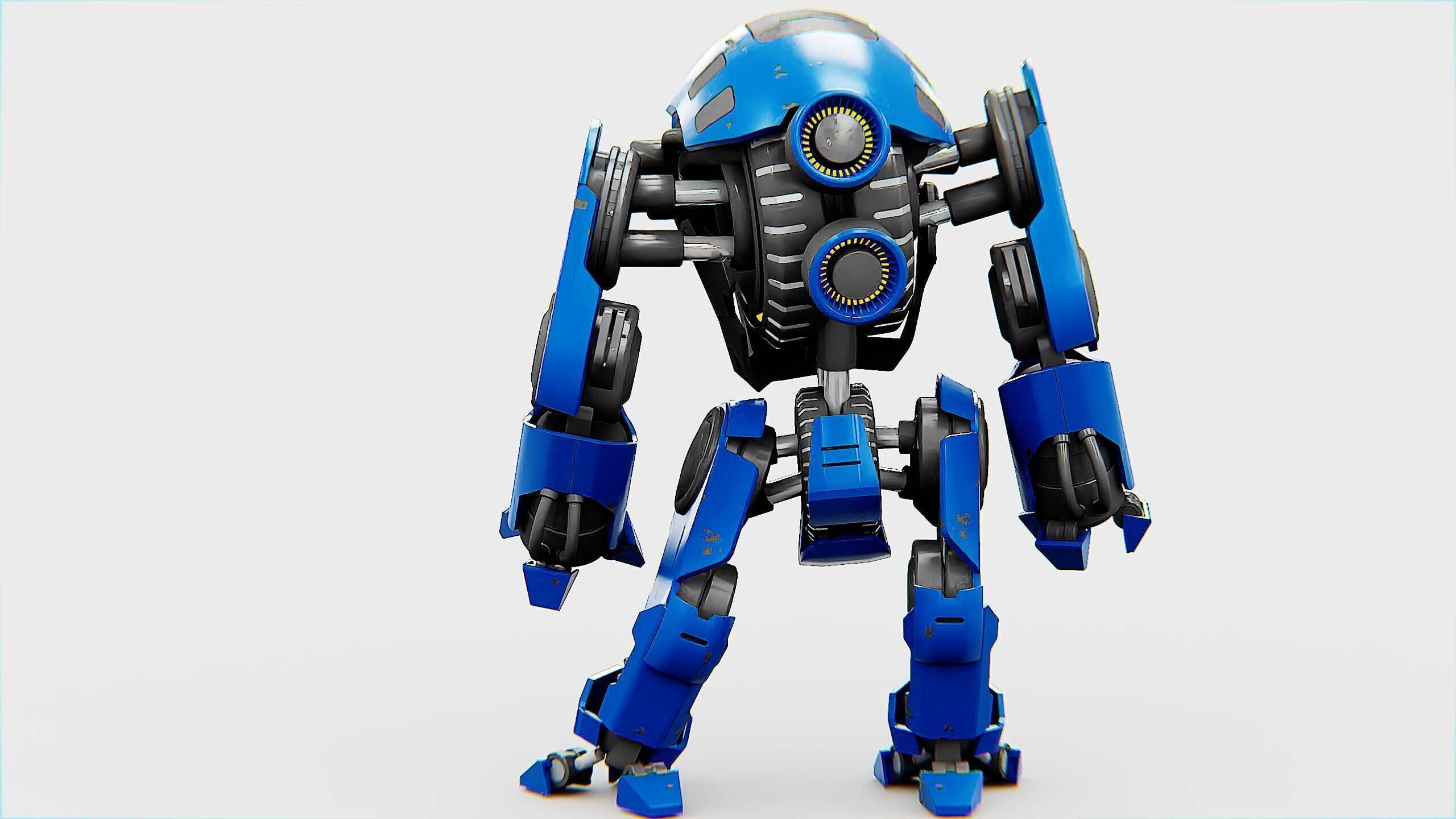 NEMO FIGHTER BOT Rigged for Unreal Engine - Unity - MIXAMO 3D model_16