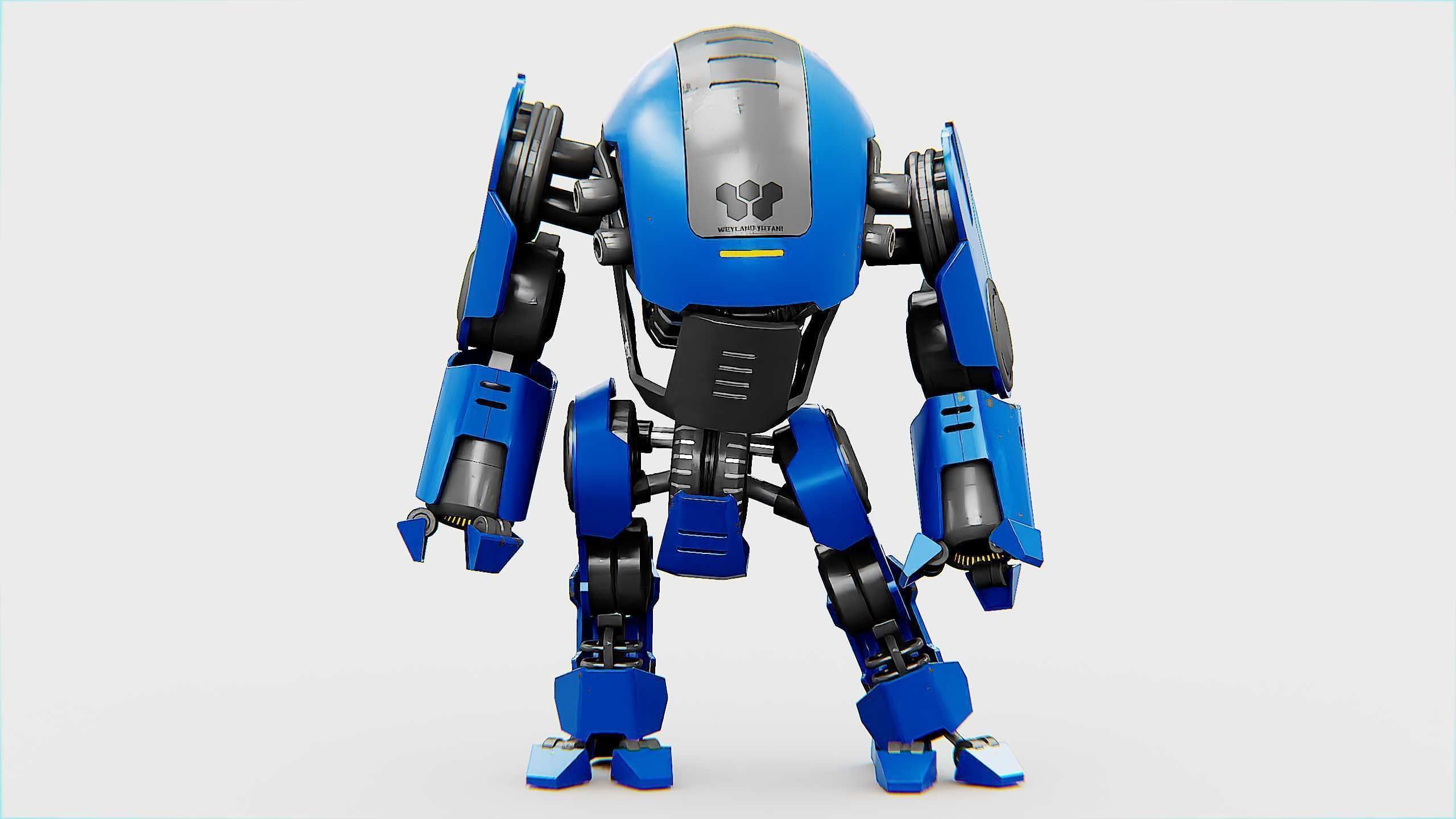 NEMO FIGHTER BOT Rigged for Unreal Engine - Unity - MIXAMO 3D model_5