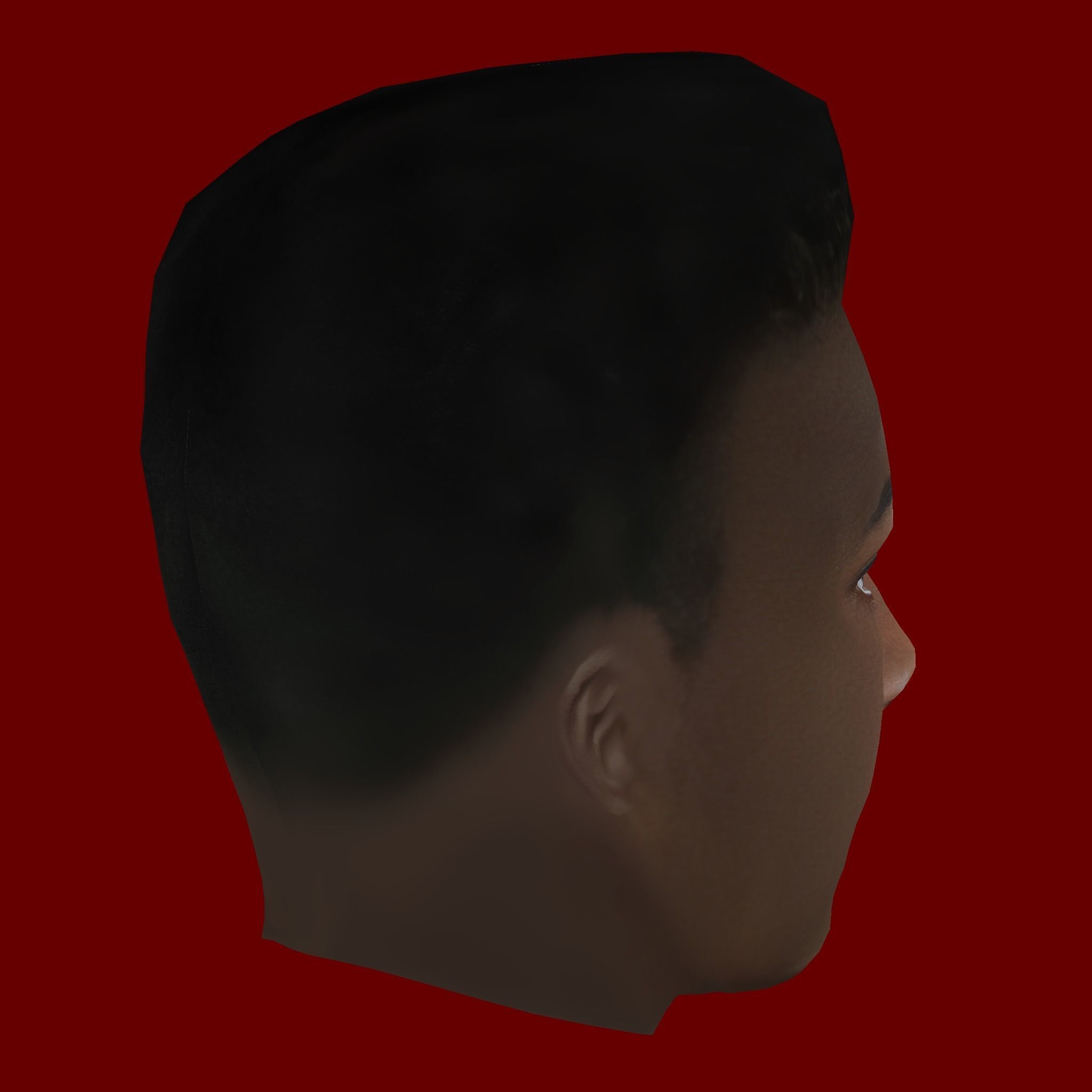 Andre Onana Head - Low poly head for game Low-poly 3D model_4