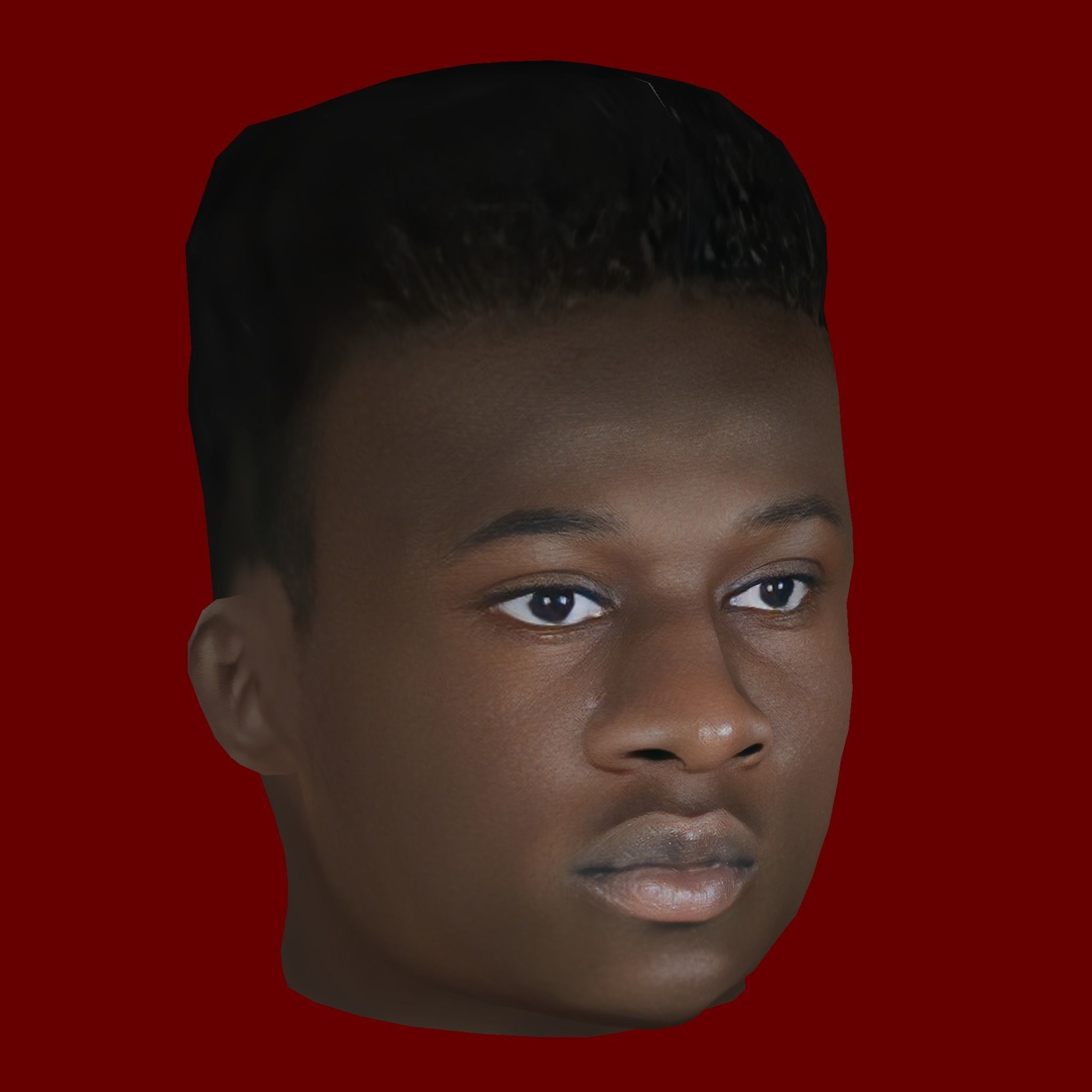 Andre Onana Head - Low poly head for game Low-poly 3D model_6