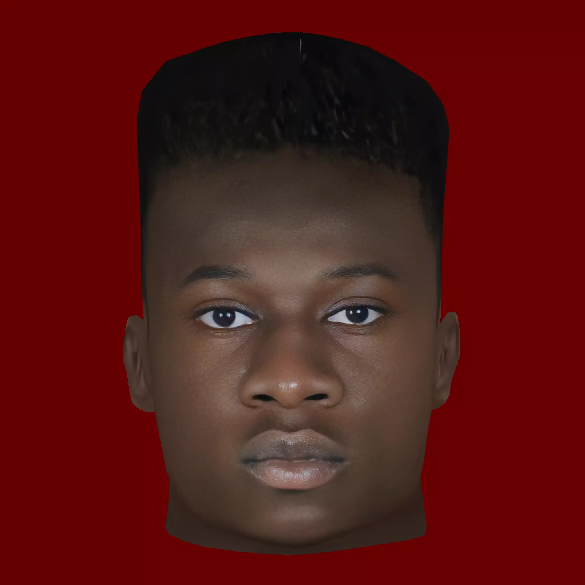 Andre Onana Head - Low poly head for game Low-poly 3D model_0