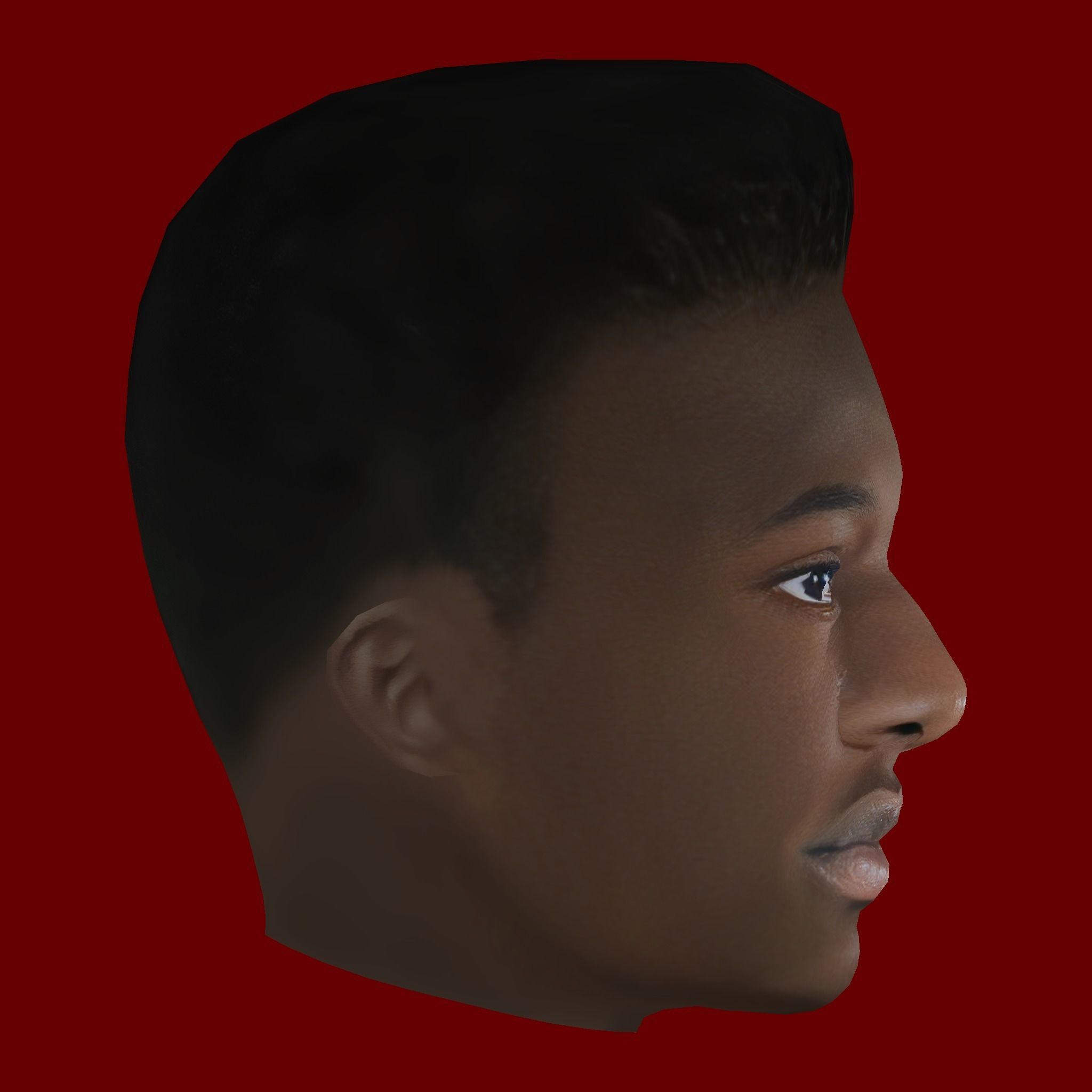 Andre Onana Head - Low poly head for game Low-poly 3D model_5
