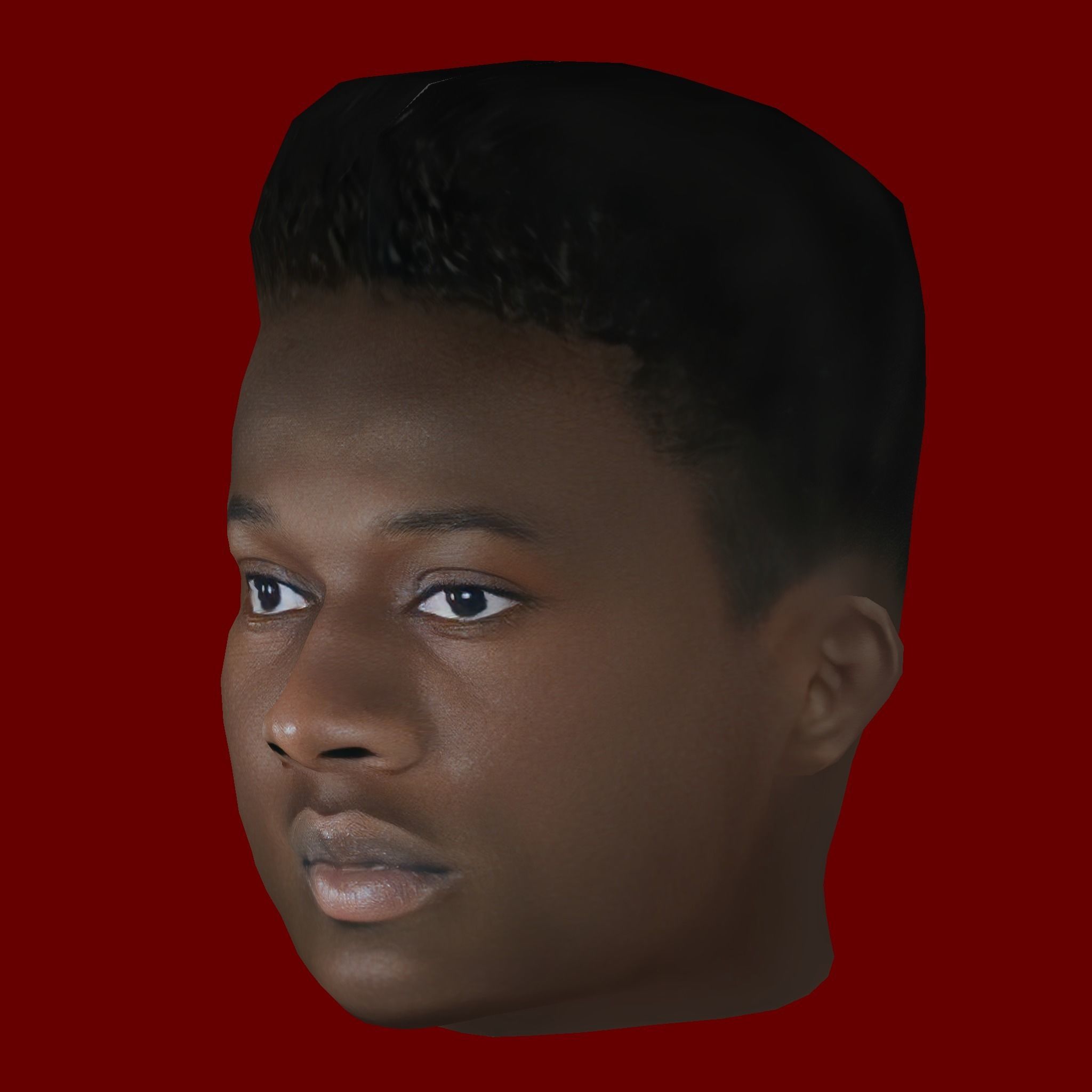 Andre Onana Head - Low poly head for game Low-poly 3D model_1