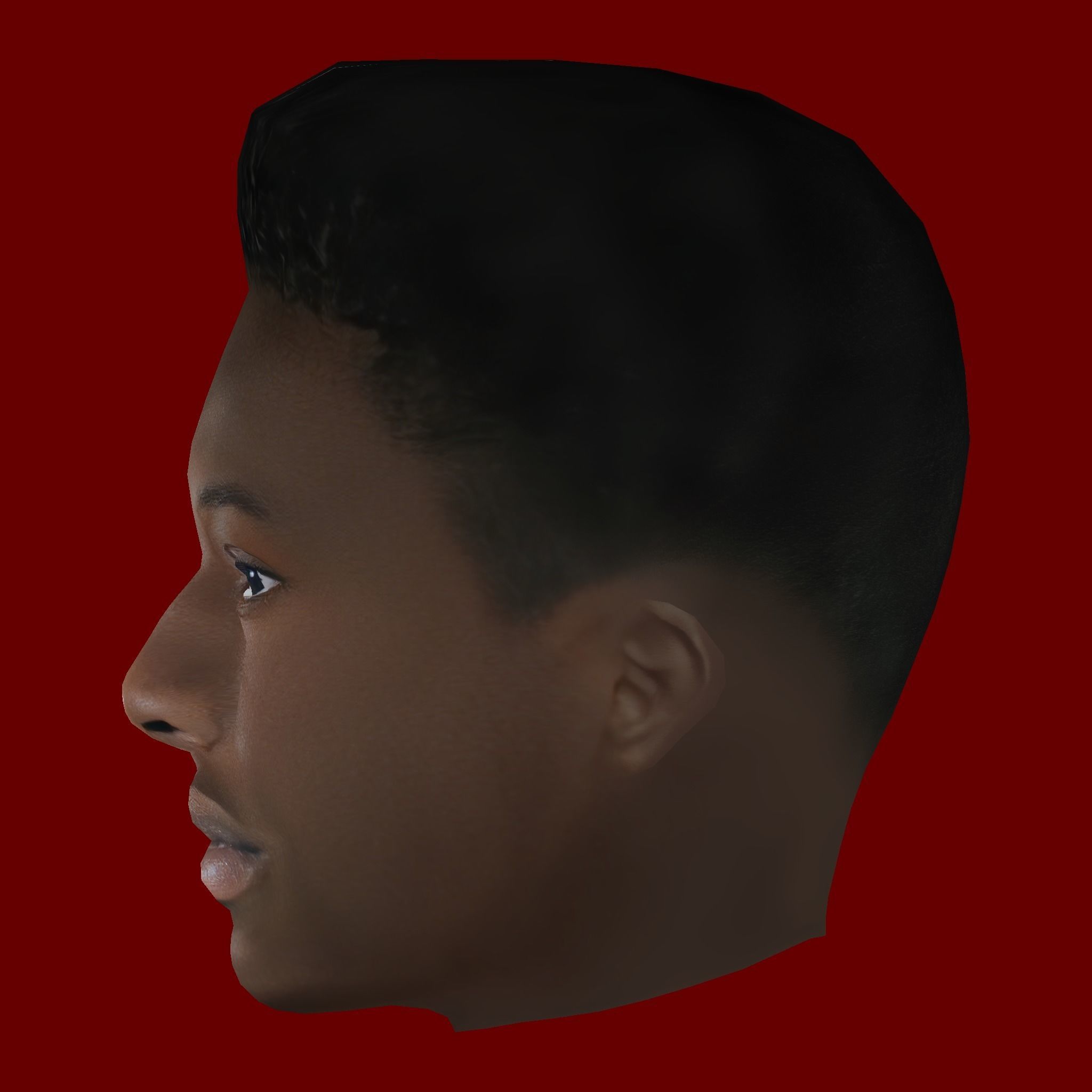 Andre Onana Head - Low poly head for game Low-poly 3D model_2