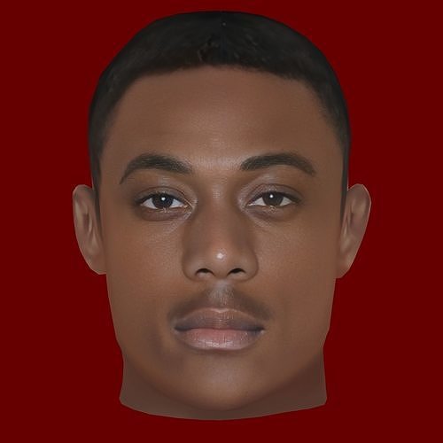 Anthony Martial Head - Low poly head for game Low-poly 3D model