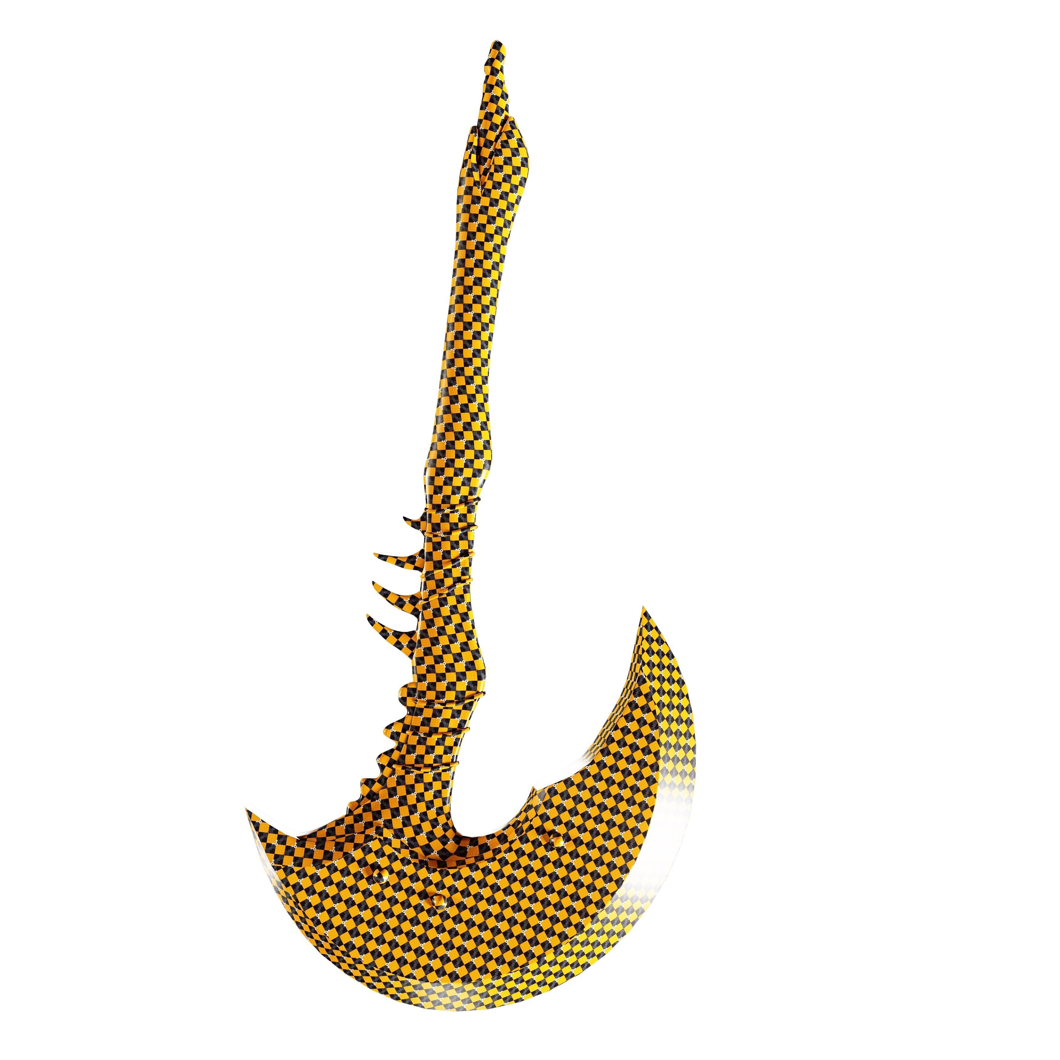 Axe and Sword Low-poly 3D model_7