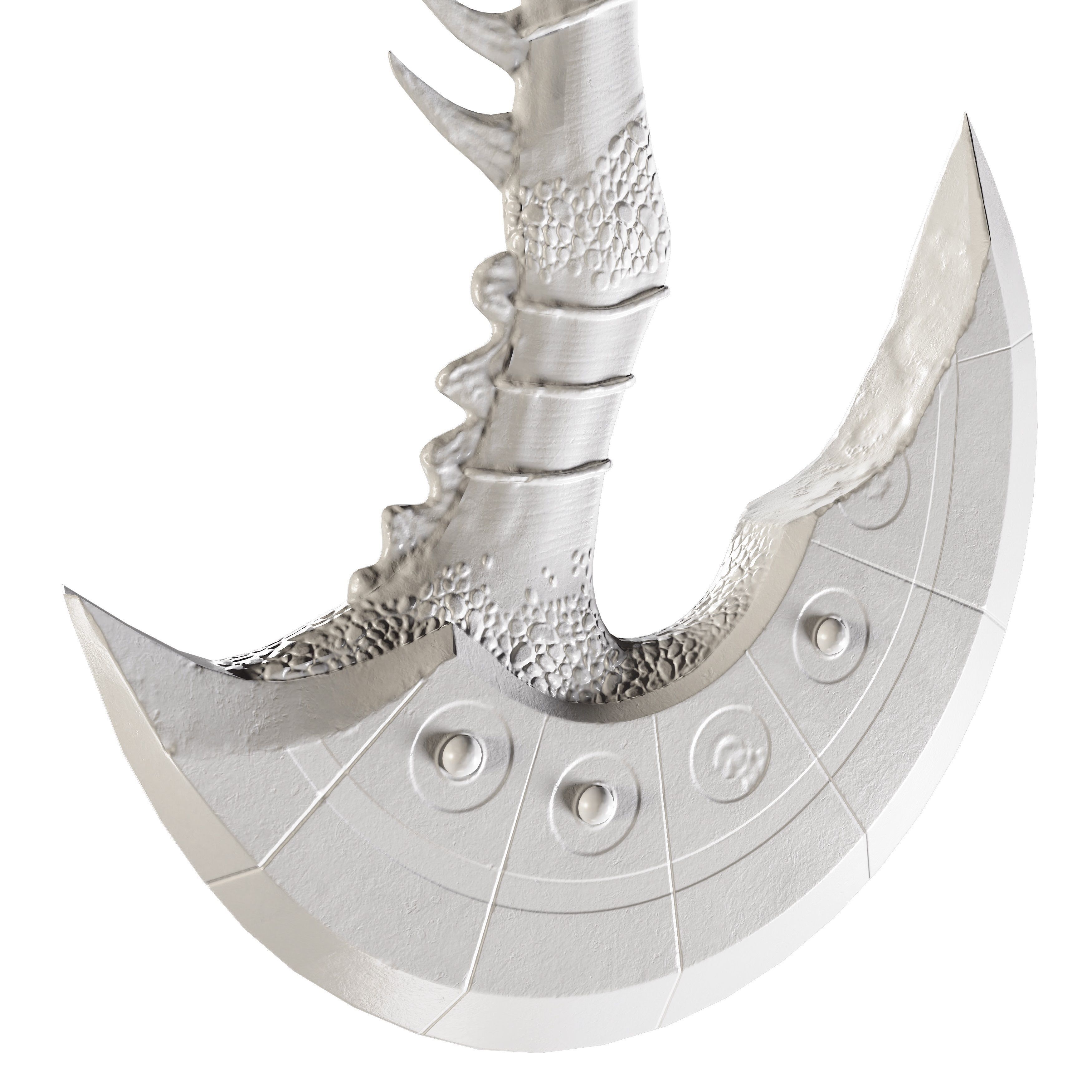 Axe and Sword Low-poly 3D model_6