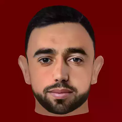 Bruno Fernandes Head - Low poly head for game