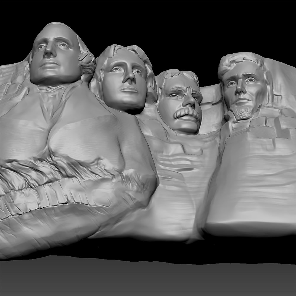 Mount Rushmore Zbrush 3D model_1
