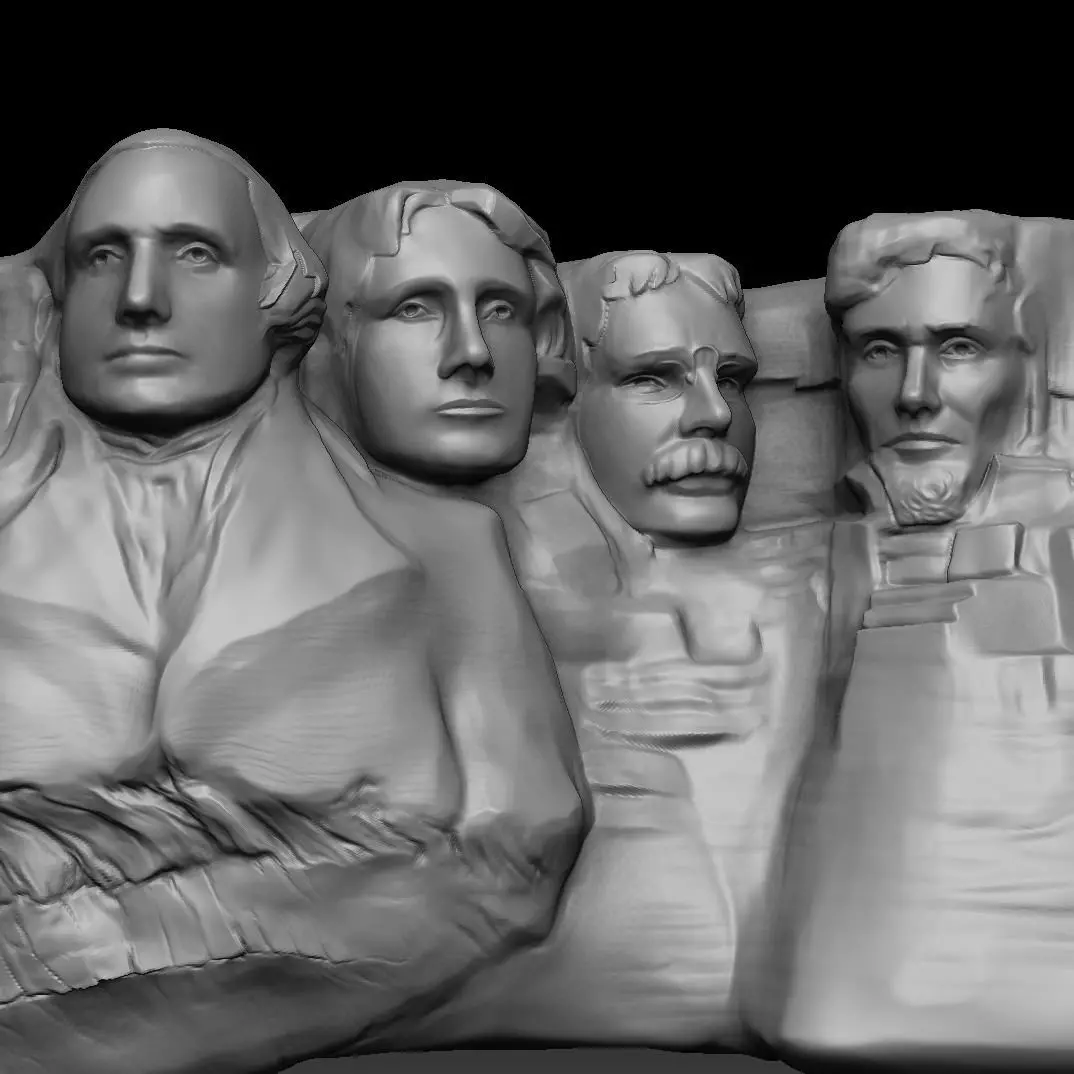 Mount Rushmore Zbrush 3D model_0