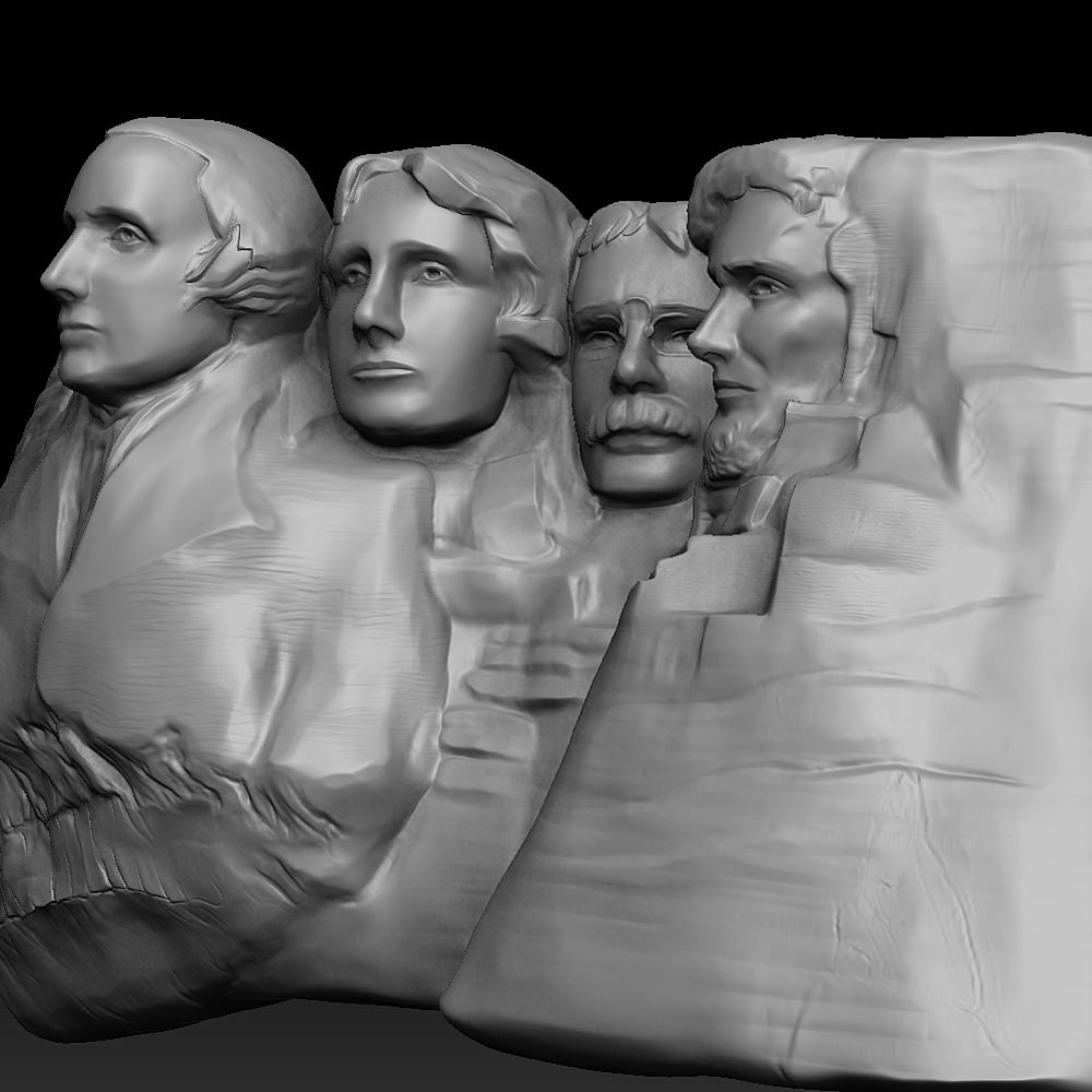 Mount Rushmore Zbrush 3D model_3