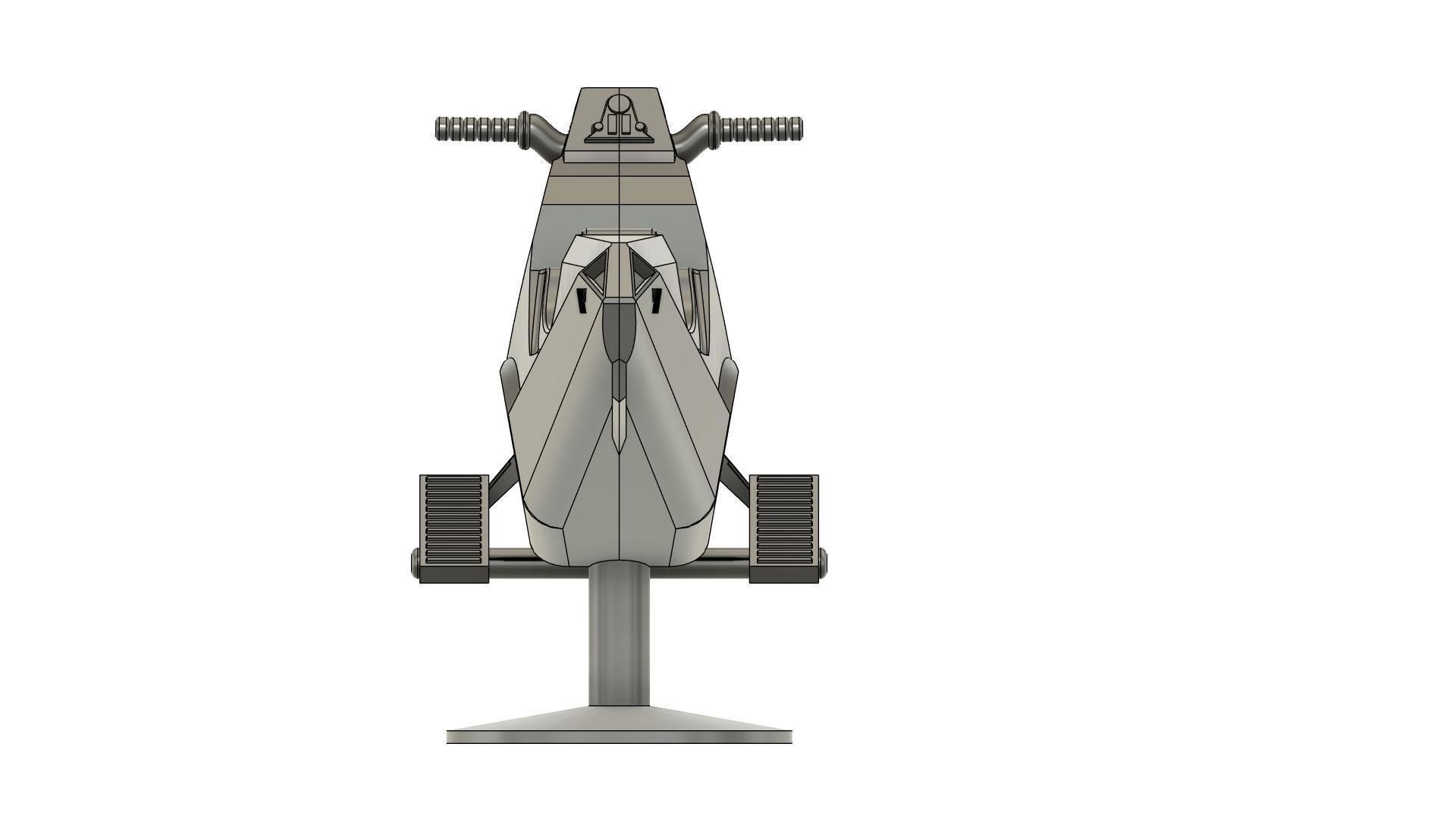 clone wars Mandalorian Speeder Bike Attack  3D print model_5