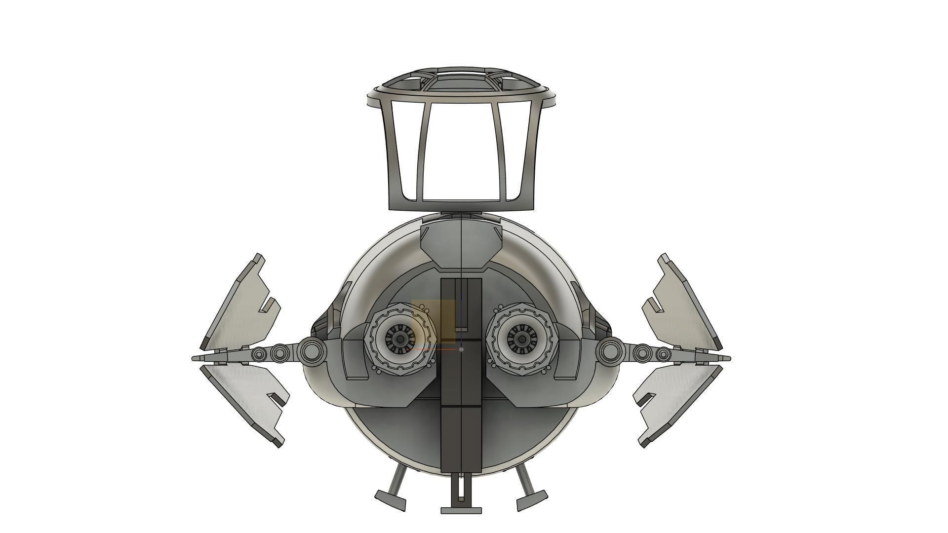 STAR WARS jedi interceptor yoda 3D print model_6