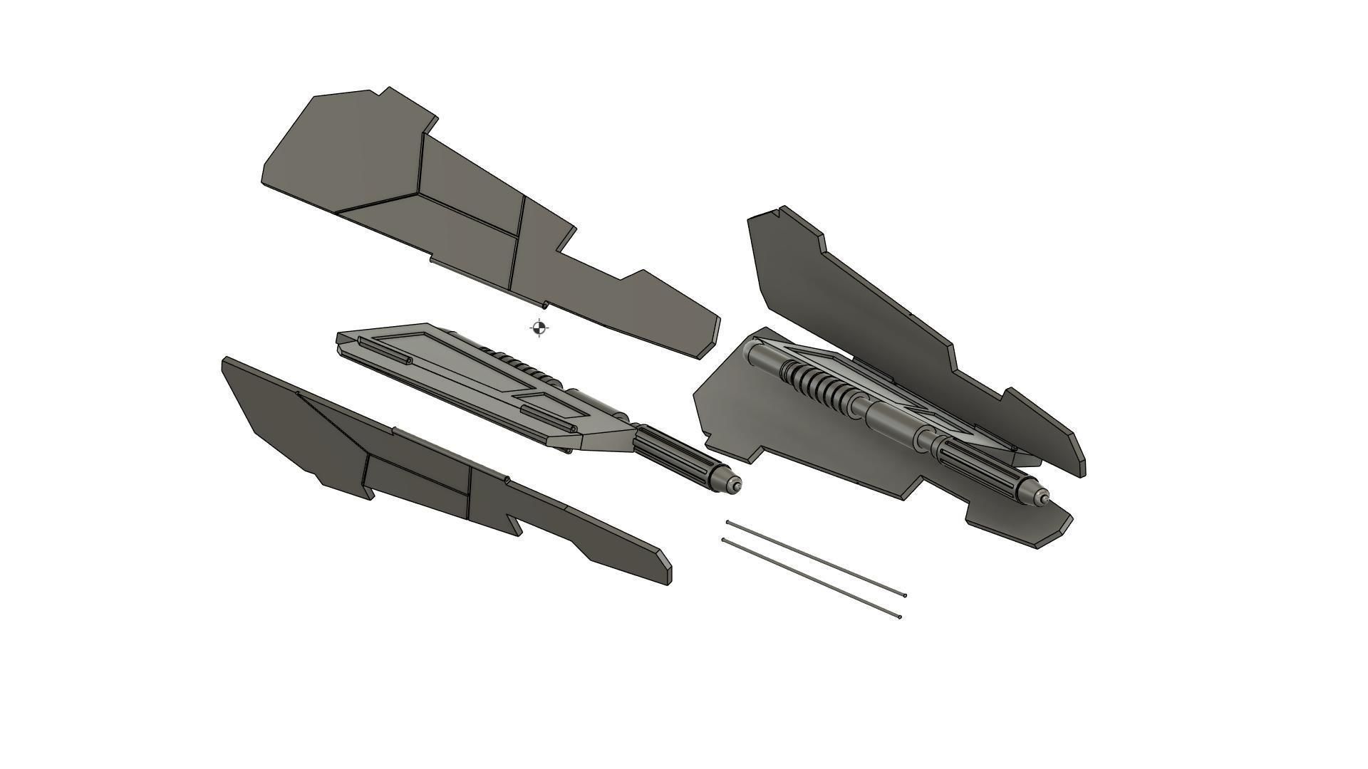 STAR WARS jedi interceptor yoda 3D print model_8