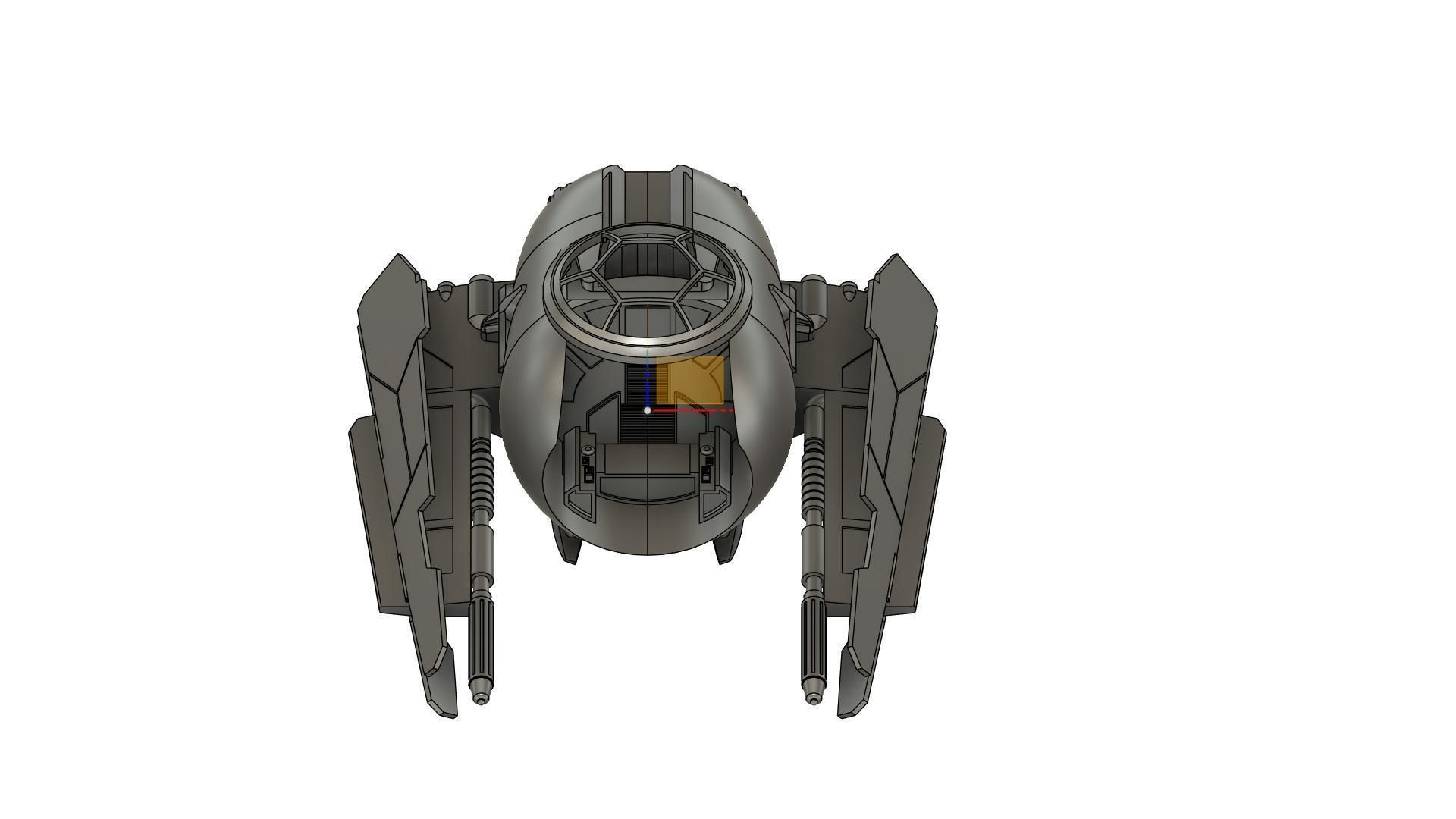 STAR WARS jedi interceptor yoda 3D print model_2