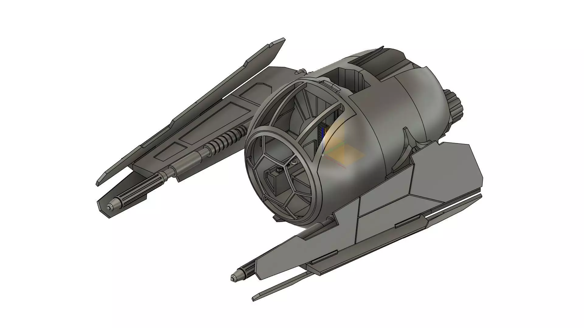 STAR WARS jedi interceptor yoda 3D print model_0