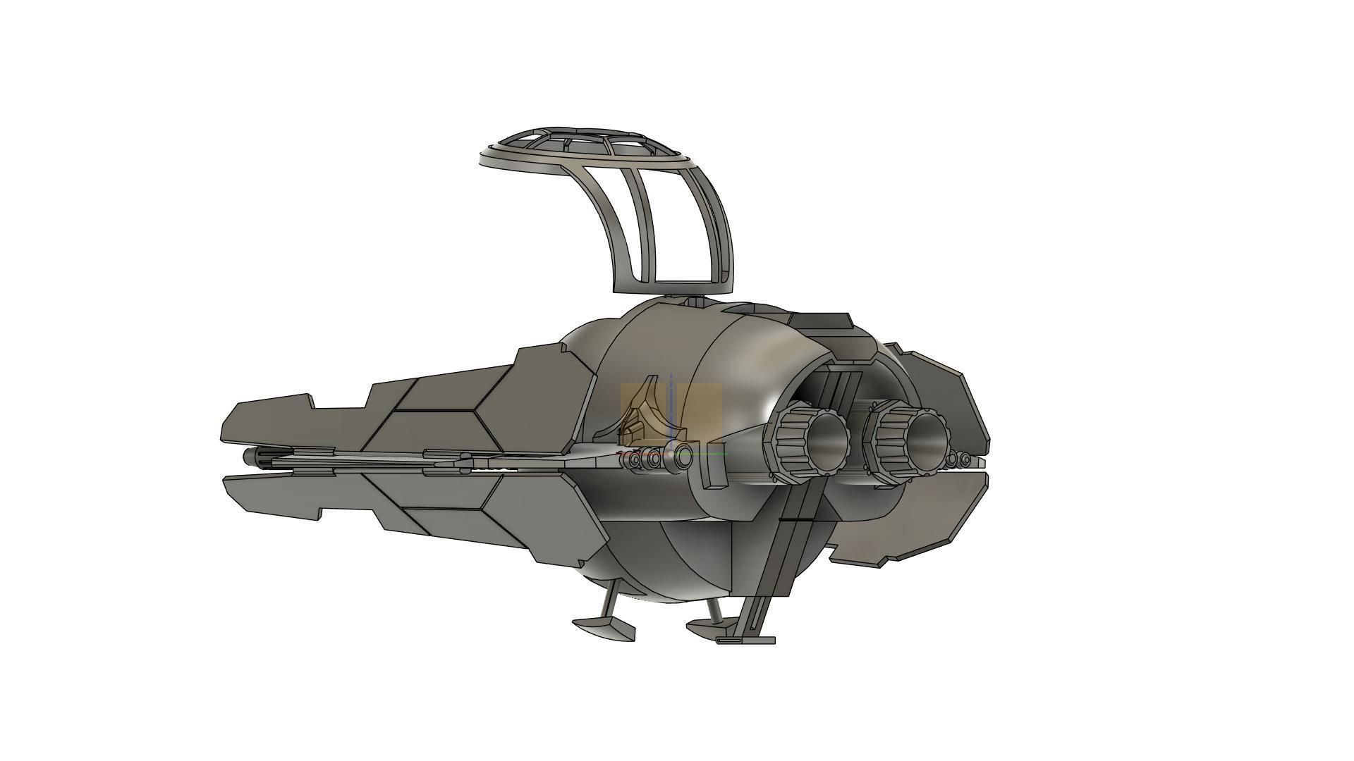 STAR WARS jedi interceptor yoda 3D print model_5