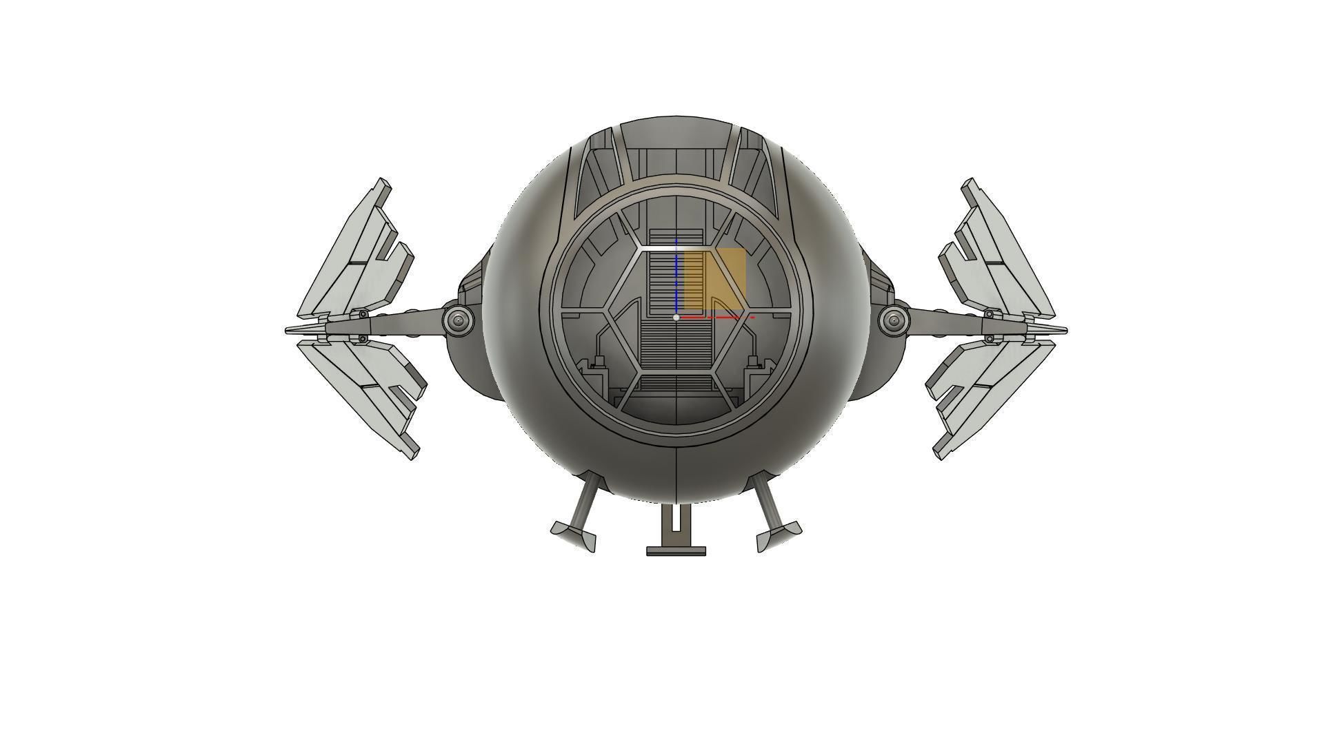 STAR WARS jedi interceptor yoda 3D print model_1