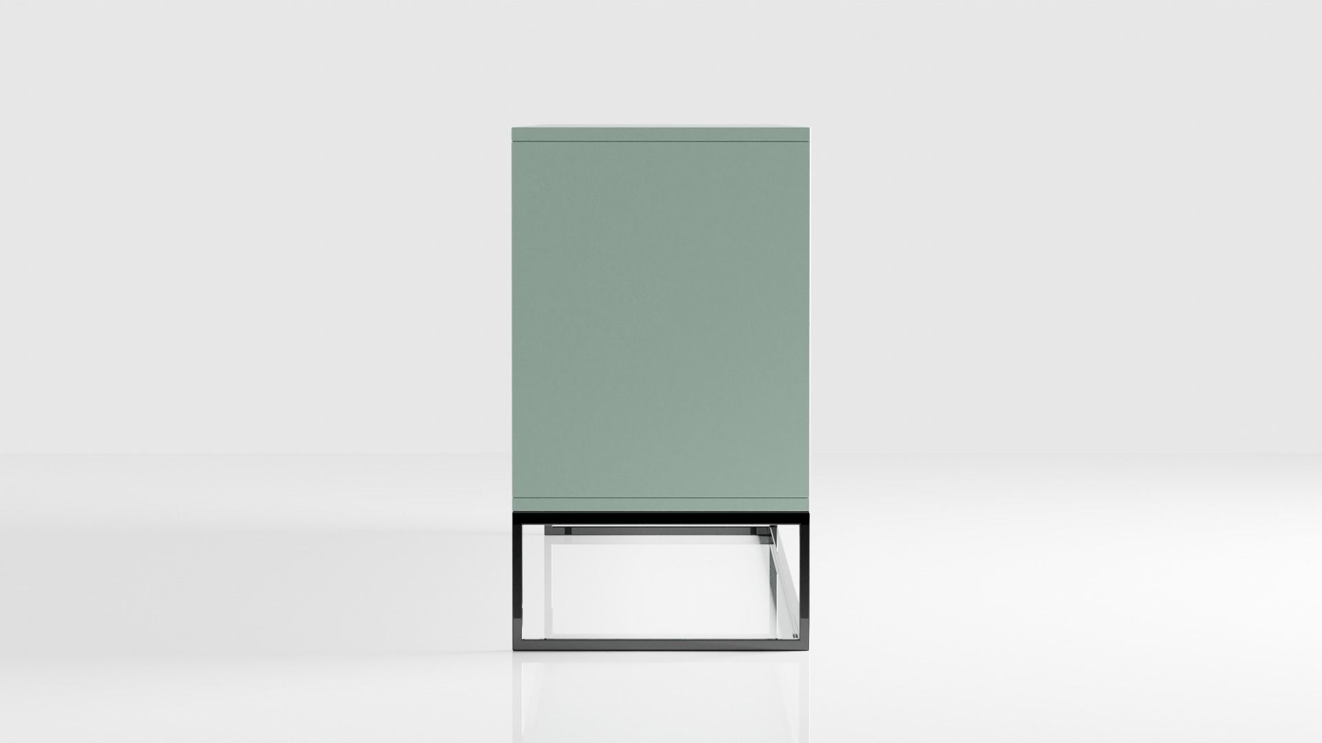 Modern Green Sideboard Low-poly 3D model_2