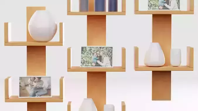 Modern Wooden Wall Shelf