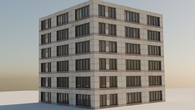 Building 4 Low-poly 3D model