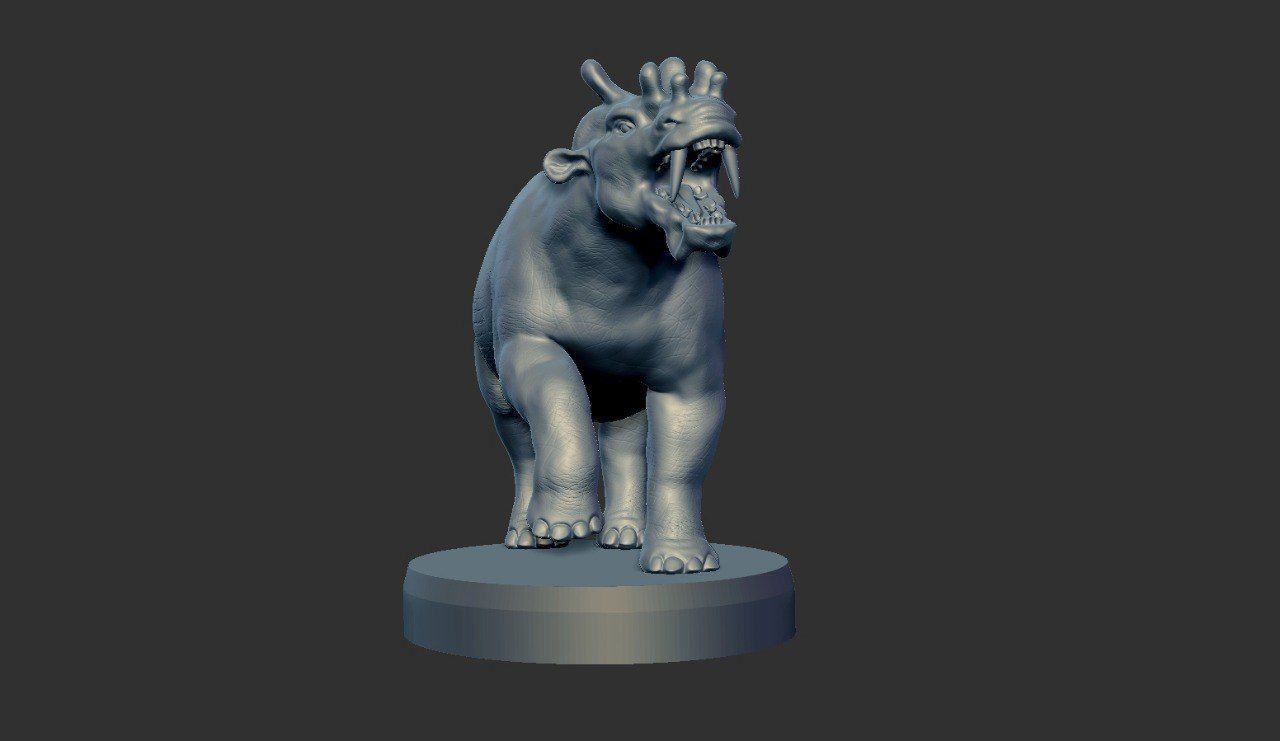 Uintatherium - prehistoric rhino 3D print model_16