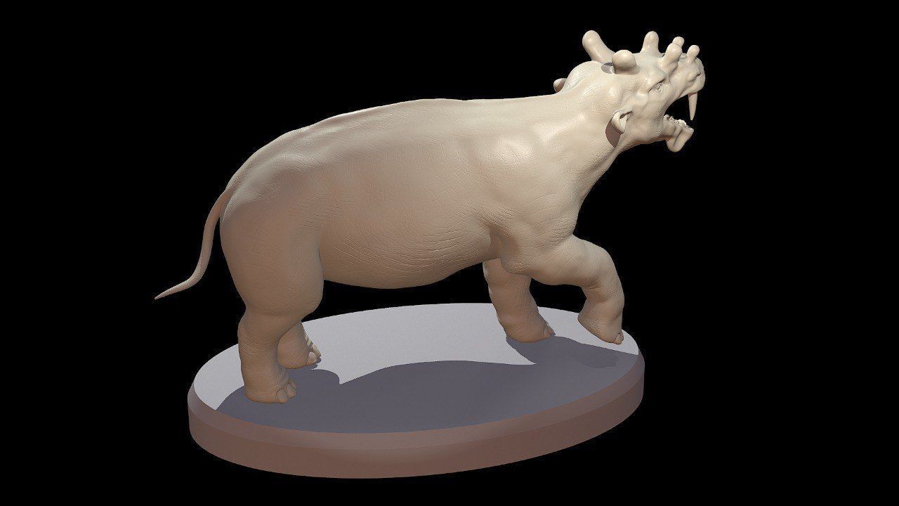 Uintatherium - prehistoric rhino 3D print model_11